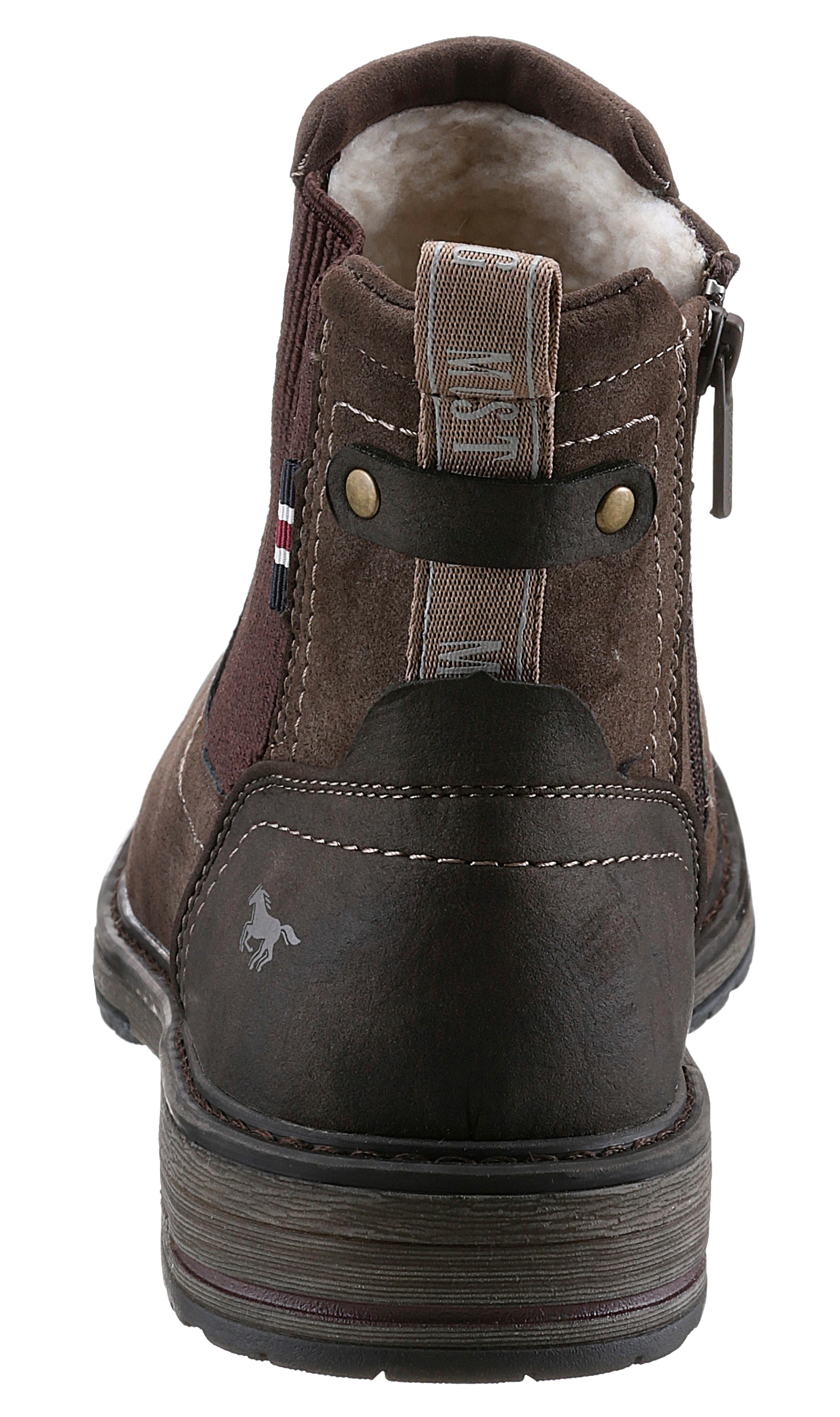 Mustang Shoes Chelseaboots, Schlupfboots, Stiefelette, Blockabsatz, seitlicher Stretcheinsatz