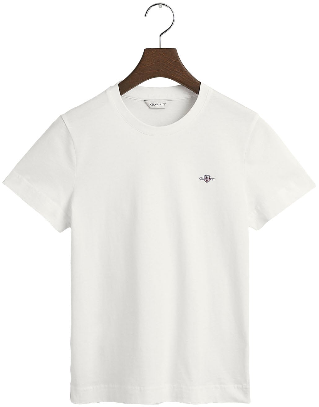 ♕ Gant T-Shirt »REG SHIELD KA T-SHIRT«, mit einer kleinen aufgestickten  Wappen-Grafik auf der Brust versandkostenfrei kaufen