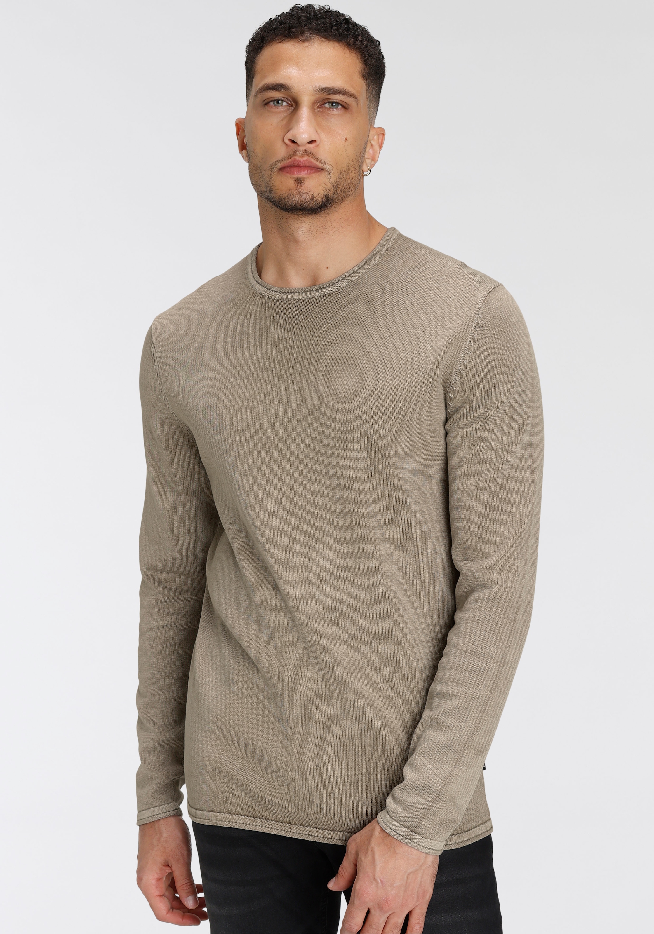 Image of ONLY & SONS Rundhalspullover "OS WASH CREW KNIT CS"