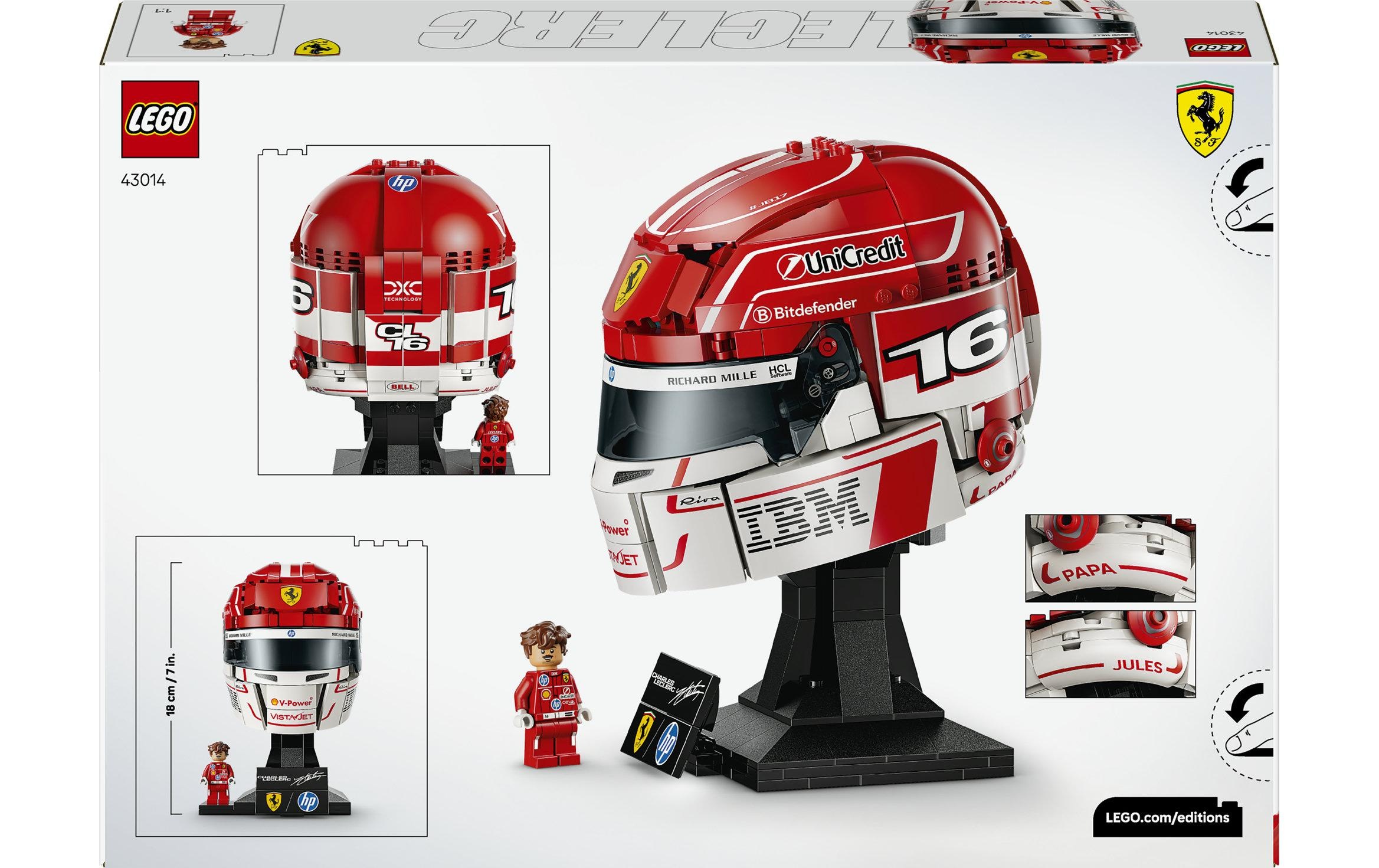 LEGO® Konstruktionsspielsteine »Scuderia Ferrari HP Charles Leclerc Helm (43014)« LEGO Editions Formula 1