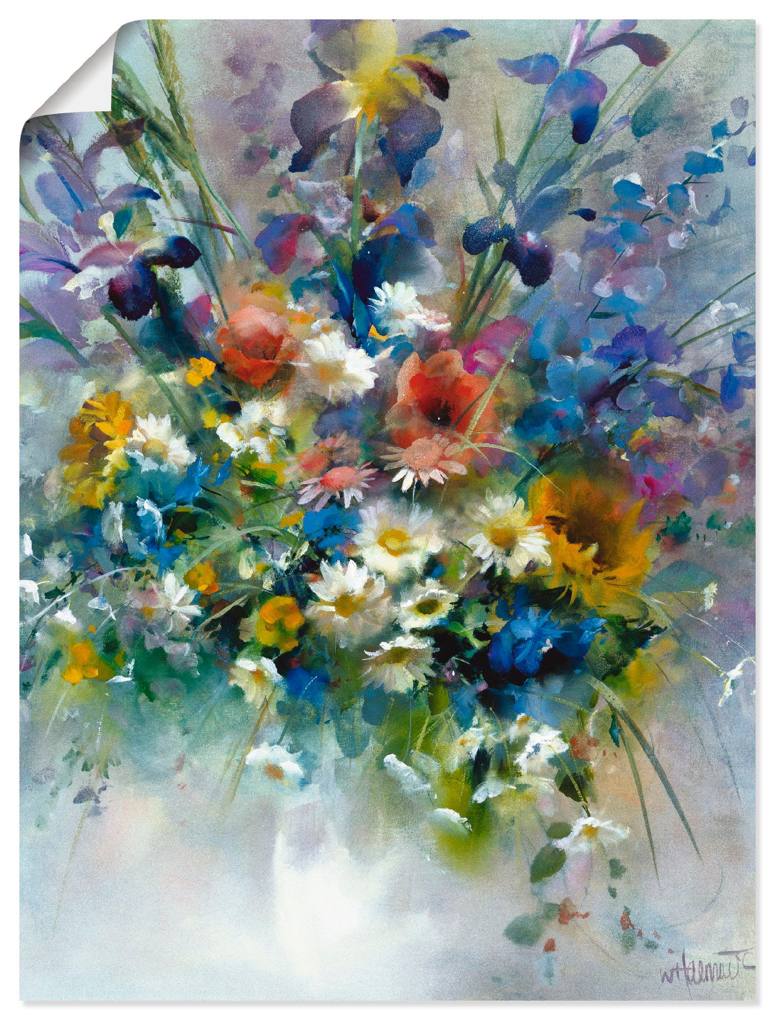 Image of Artland Wandbild "Blumen Impression" Blumen 1 Stk. tlg. als Leinwandbild, Poster in verschied. Grössen