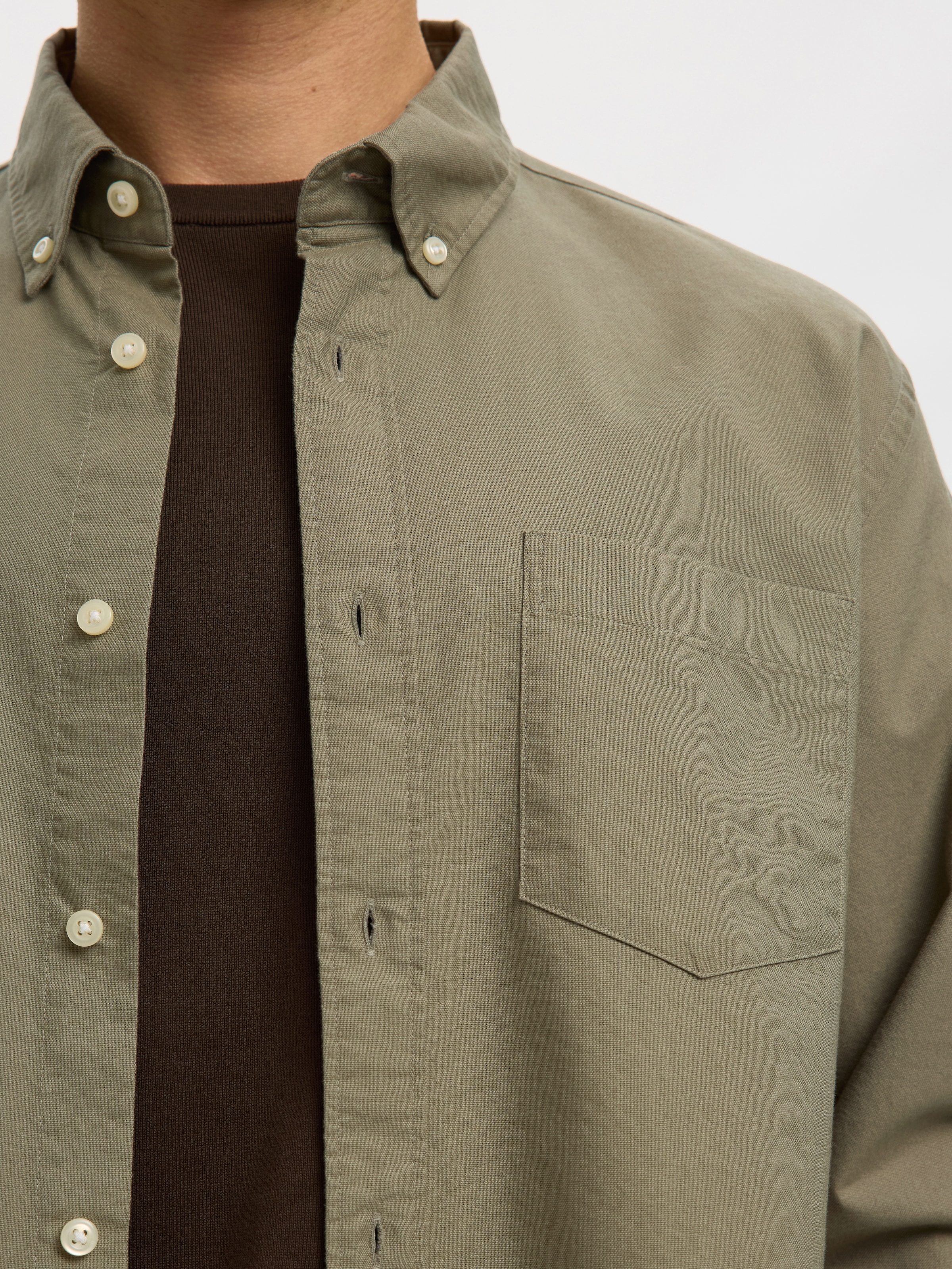SELECTED Langarmhemd »SLHREGRICK-OX SHIRT LS NOOS« Baumwolle, regular fit