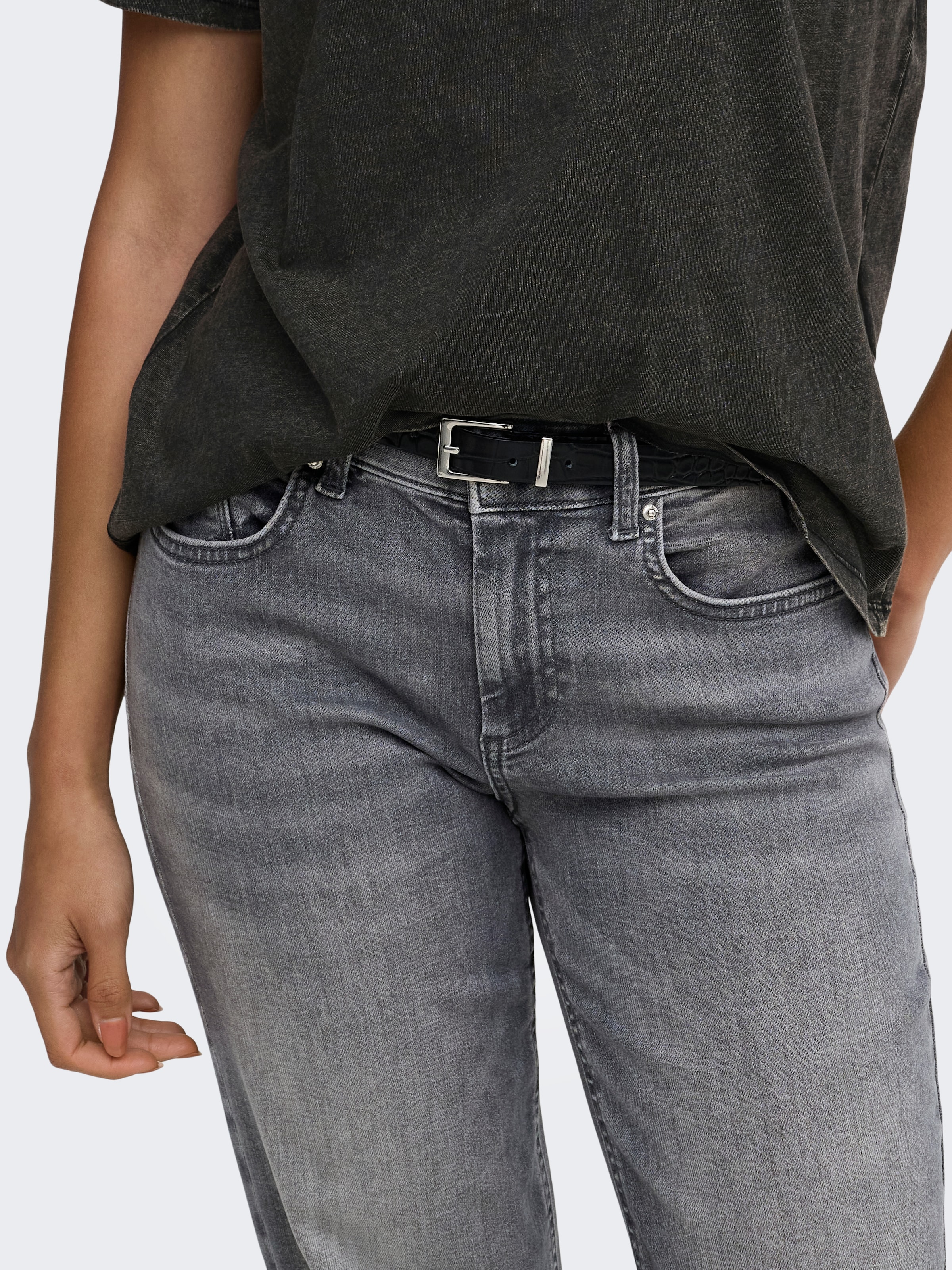 ONLY Straight-Jeans »ONLWINNIE  MID STRAIGHT DNM« Baumwollmischung, straight fit, mid waist