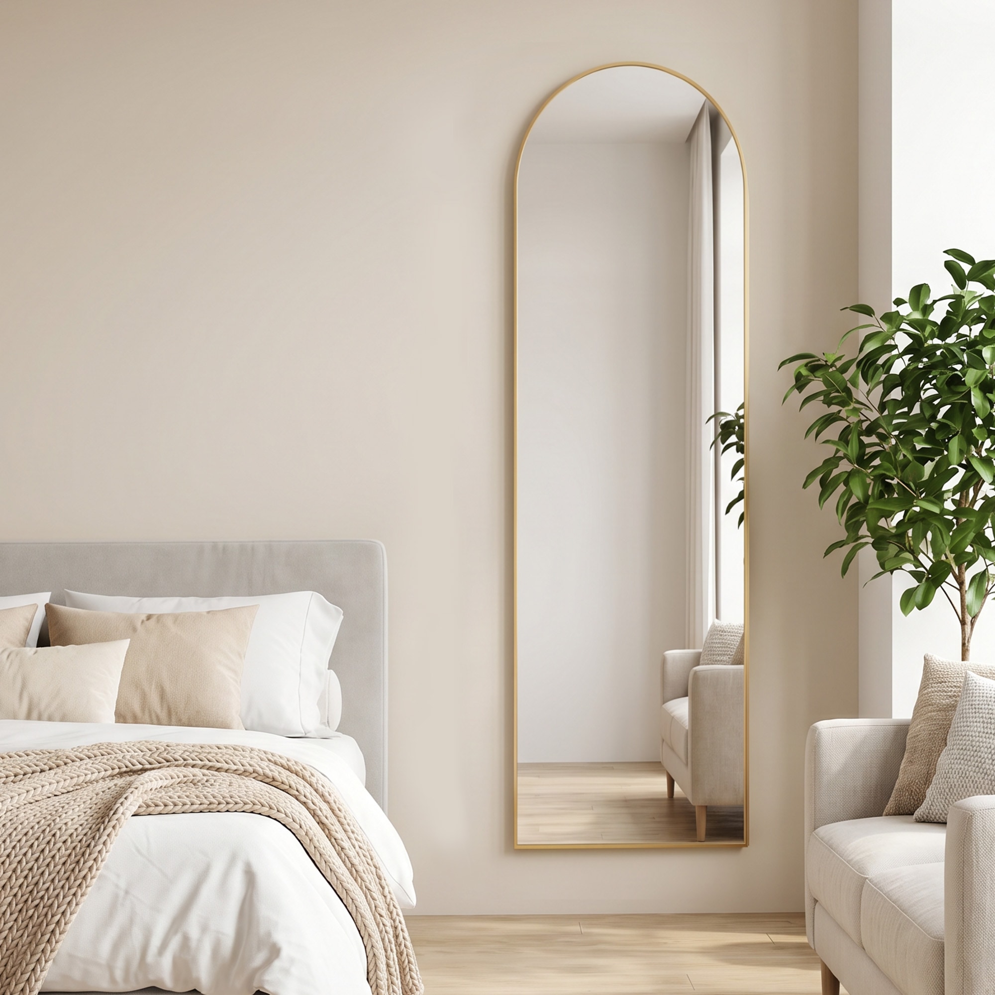 GOODproduct »Standspiegel Addrik, wahlweise in 2 Grössen 150x40cm oder 180x60cm« miroir corps entier avec verre de sécurité, en différentes couleurs