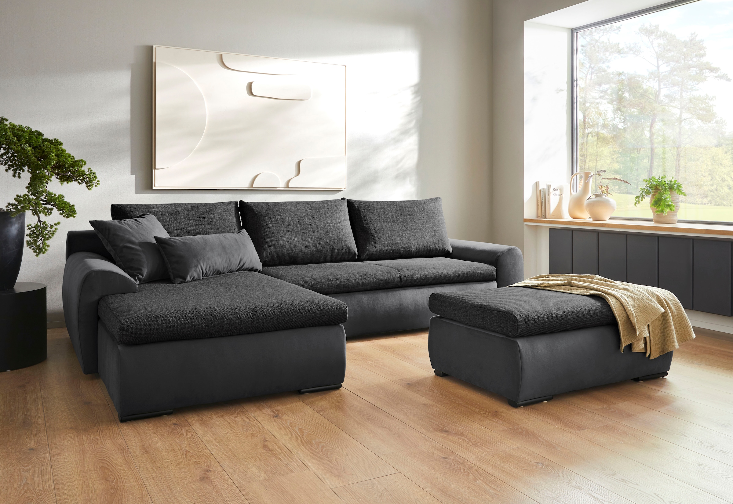 Home affaire Ecksofa Win L-Form, wahlweise mit Bettfunktion und Bettkasten