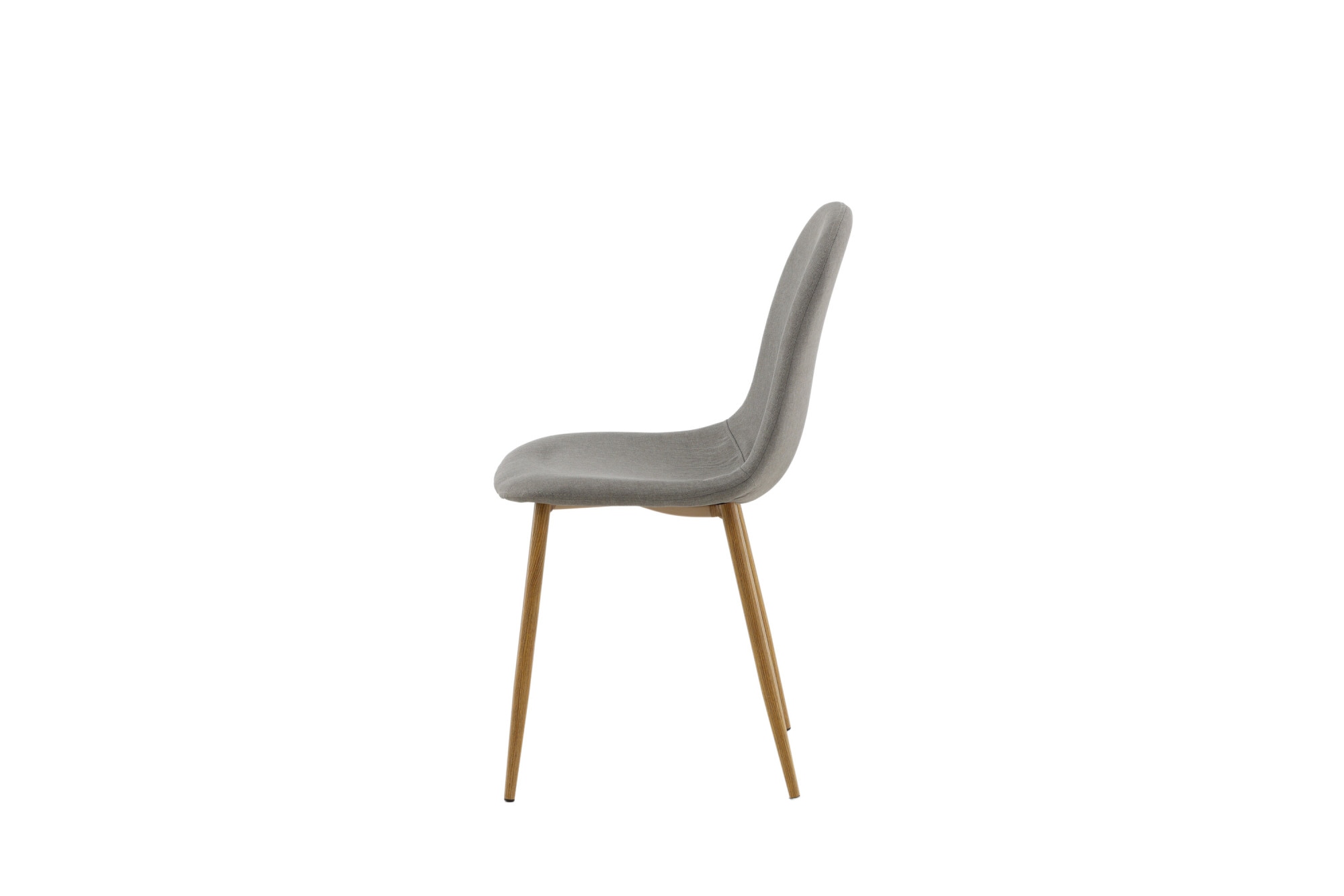 Venture Home Chaise de salle à manger »Polar, 2er-Set Esszimmerstühle in Mittelgrau, Holzoptik-Beine, 150 kg« () 2 cuischaise rembourrée, revêtement en tissu, pieds en acier, rembourrée, moderne