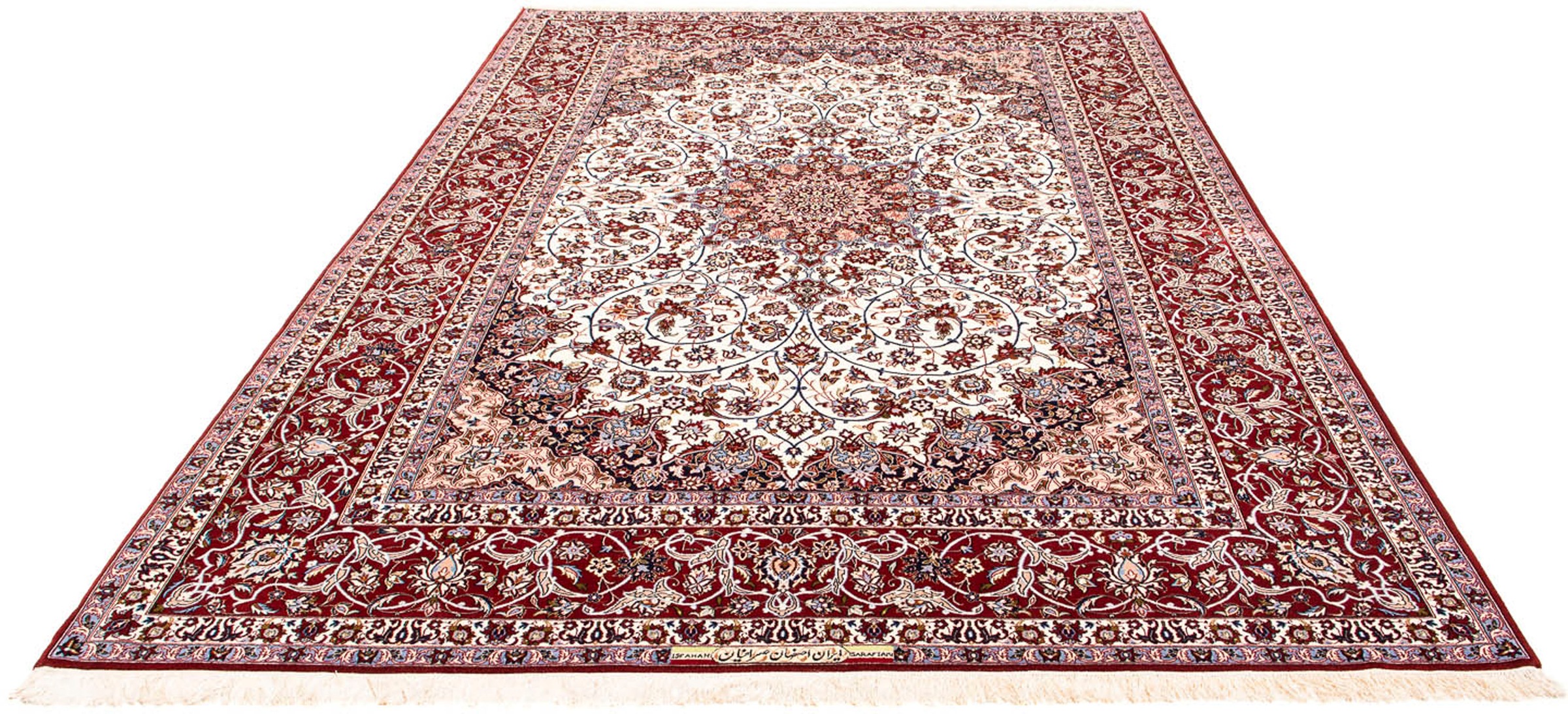 Image of morgenland Orientteppich »Perser - Isfahan - Premium - 308 x 206 cm - rot«, rechteckig, 6 mm Höhe, Wohnzimmer, Handgeknüpft, Einzelstück mit Zertifikat bei Ackermann Versand Schweiz