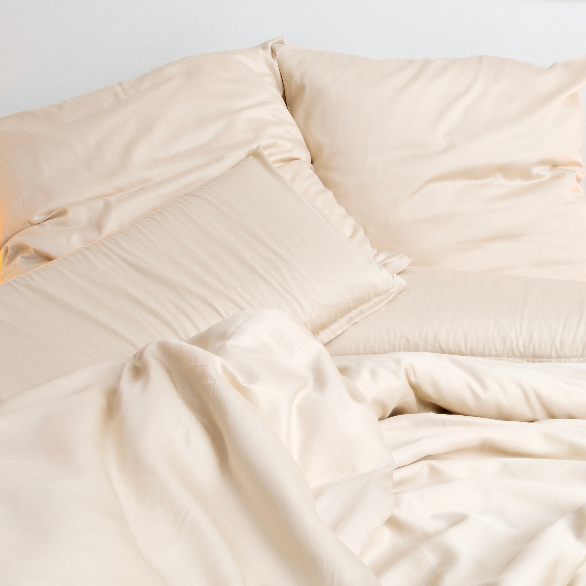 Wolkenfeld Housse de coussin »Mako-Satin Baumwolle Kopfkissenbezug - Premium Kissenbezug« Grösse 80x80 und 40x80 cm; versteckter Reissverschluss