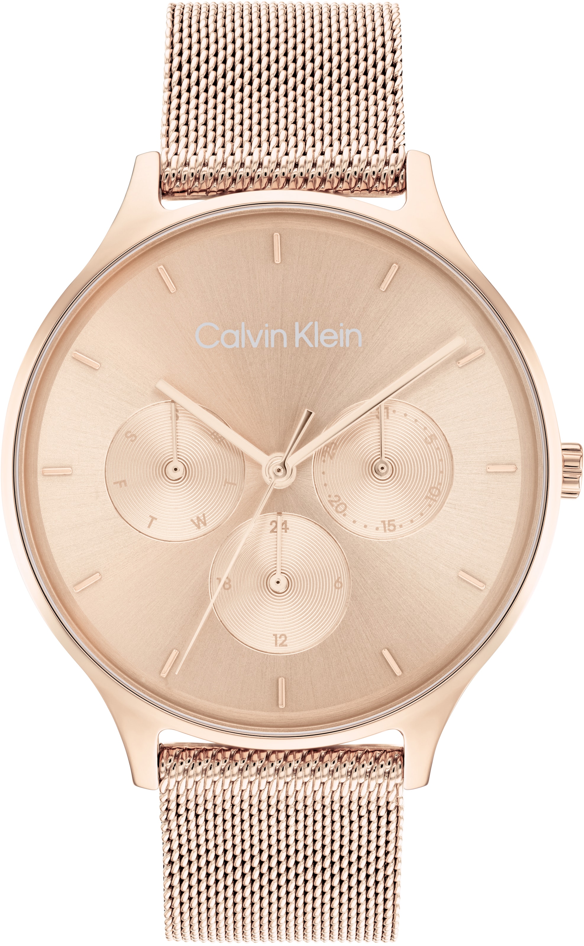 Calvin Klein Multifunktionsuhr »Timeless Multifunction, 25200102«, Quarzuhr, Armbanduhr, Damenuhr, Datum, IP-Beschichtung