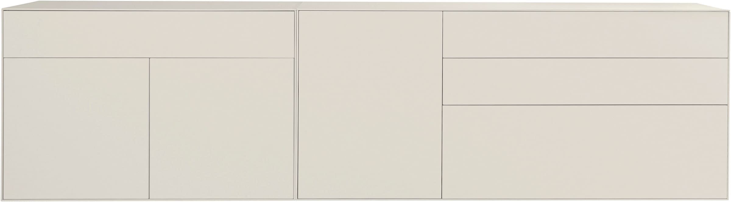 LeGer Home by Lena Gercke Sideboard »Essentials«, (2 St.), Breite: 279cm, MDF lackiert, Push-to-open-Funktion