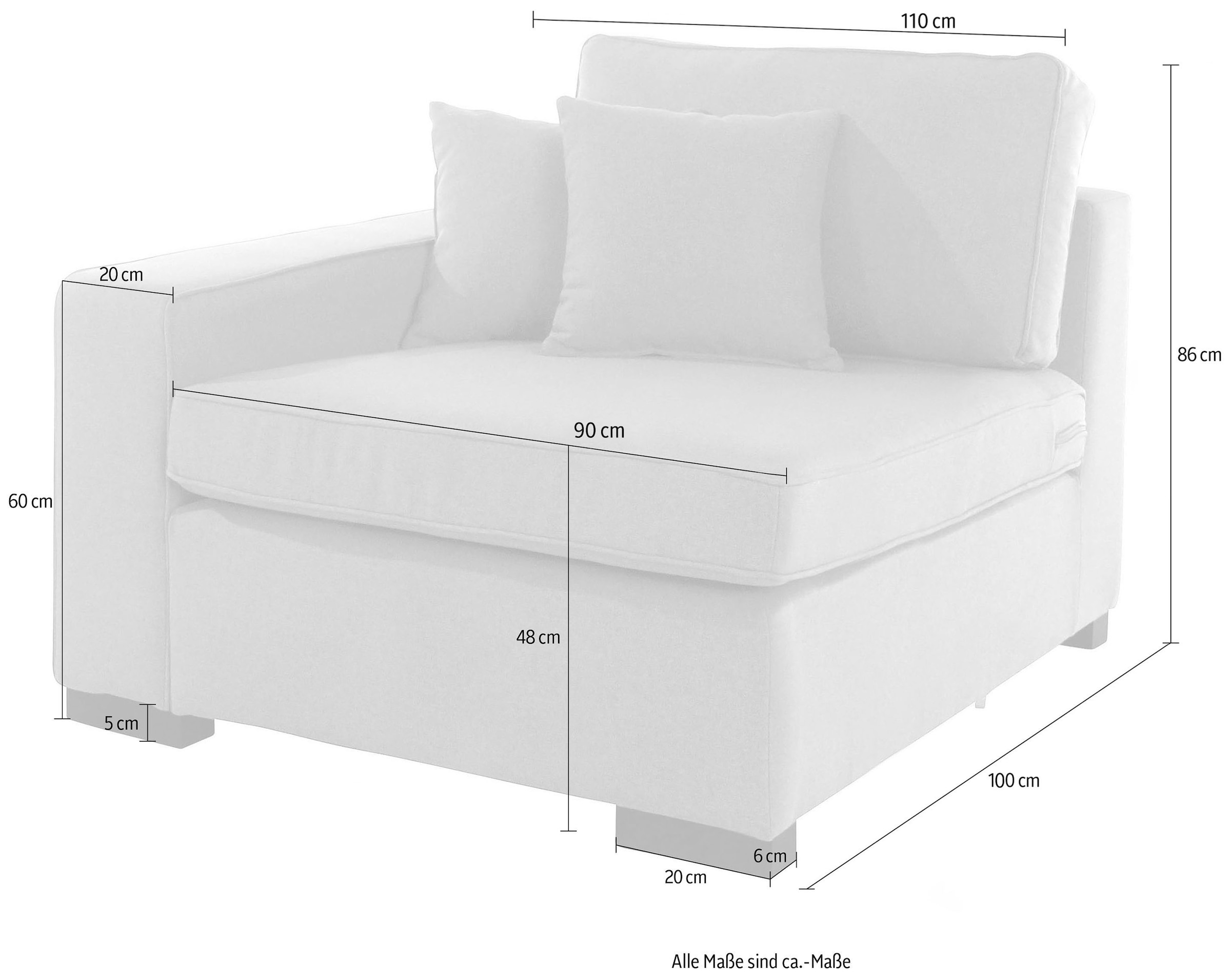 Guido Maria Kretschmer Home&Living Sofaelement »Skara«, Modul zum eigenen Zusammenstellen, in vielen Bezugsqualitäten