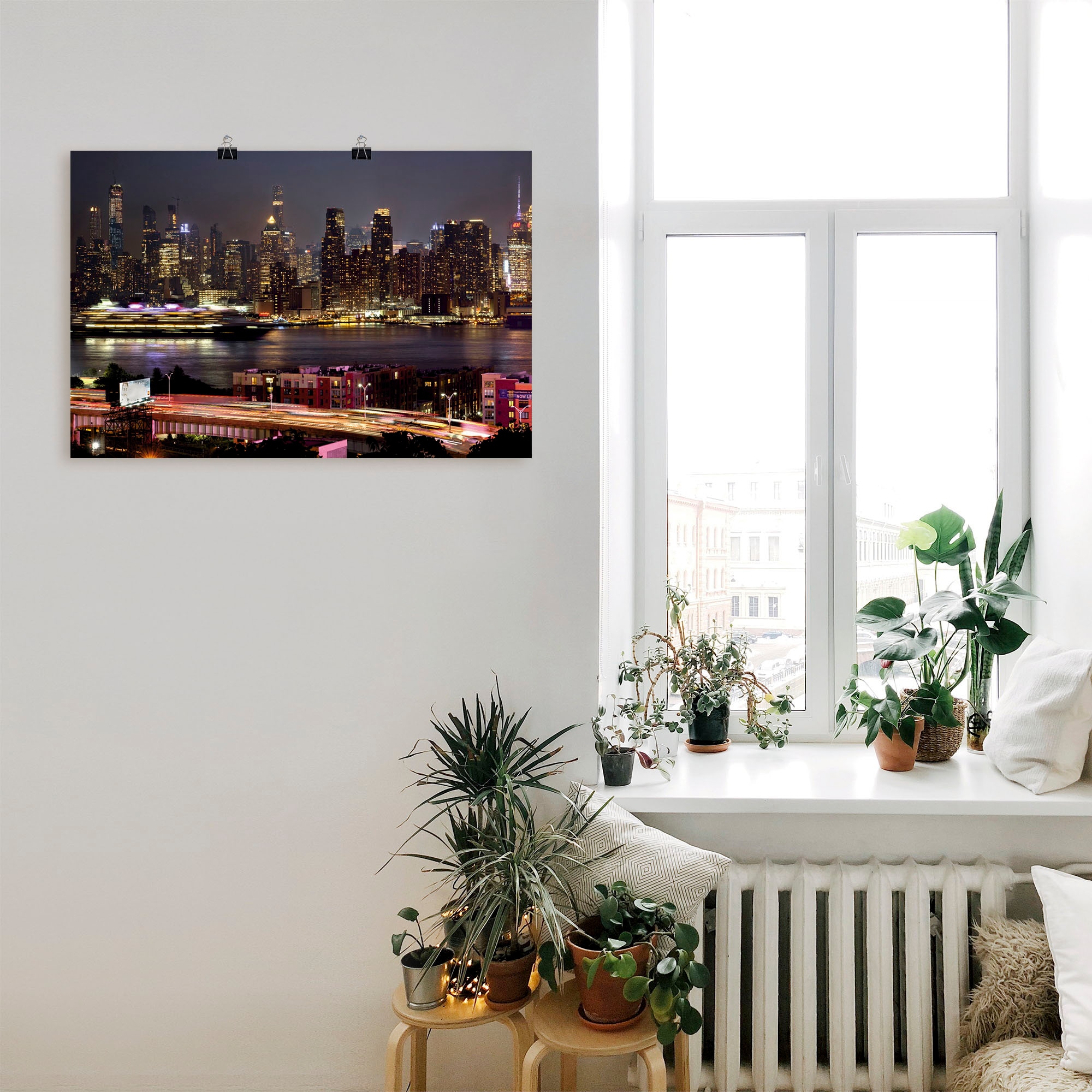 Artland Poster »New York Skyline II«, Amerika, (1 St.), als Alubild, Leinwandbild, Wandaufkleber oder Poster in versch. Grössen
