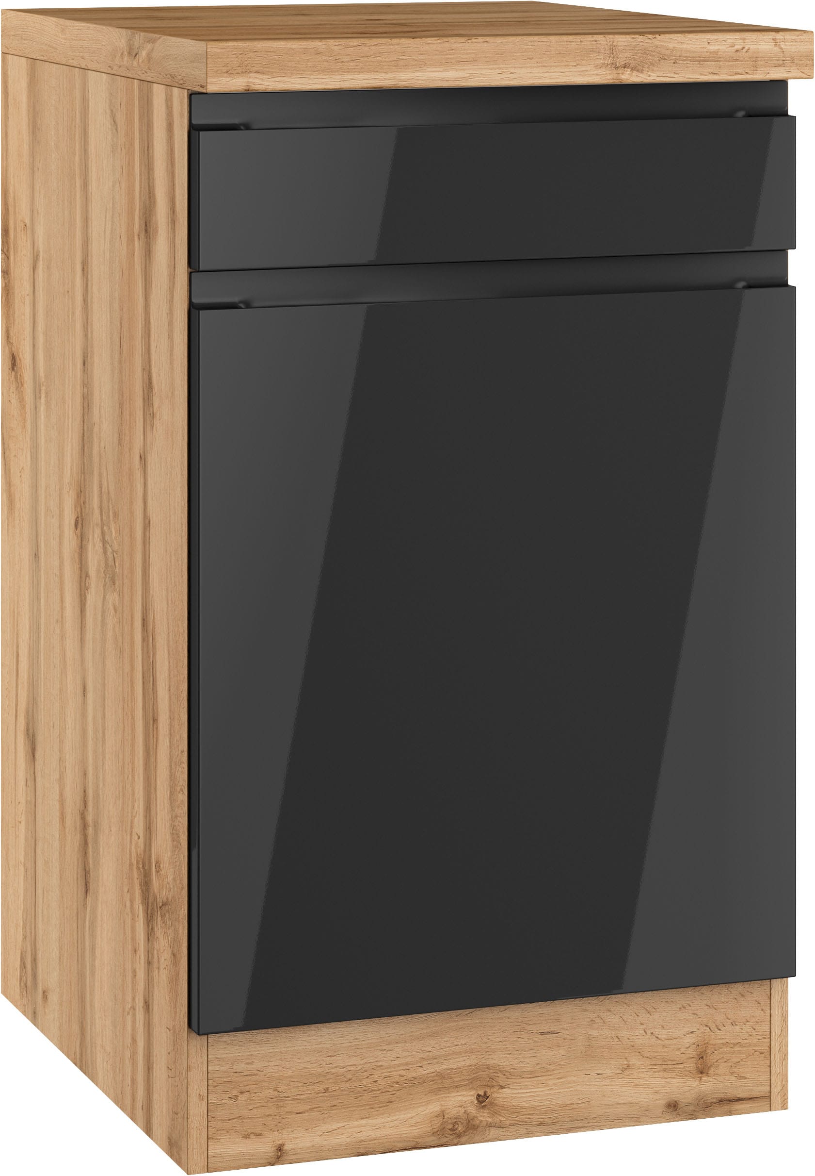 Image of KOCHSTATION Unterschrank "KS-Virginia,neu in verbesserter Ausführung" Stauraum, Softclose, mit CPL-Arbeitsplatte, Breite 50 cm, 1 Tür, 1 Schubkasten, Soft-Close-Funktion