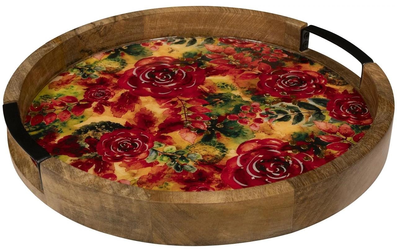 Image of Servierplatte "CHALET Rose Rouge Gold"