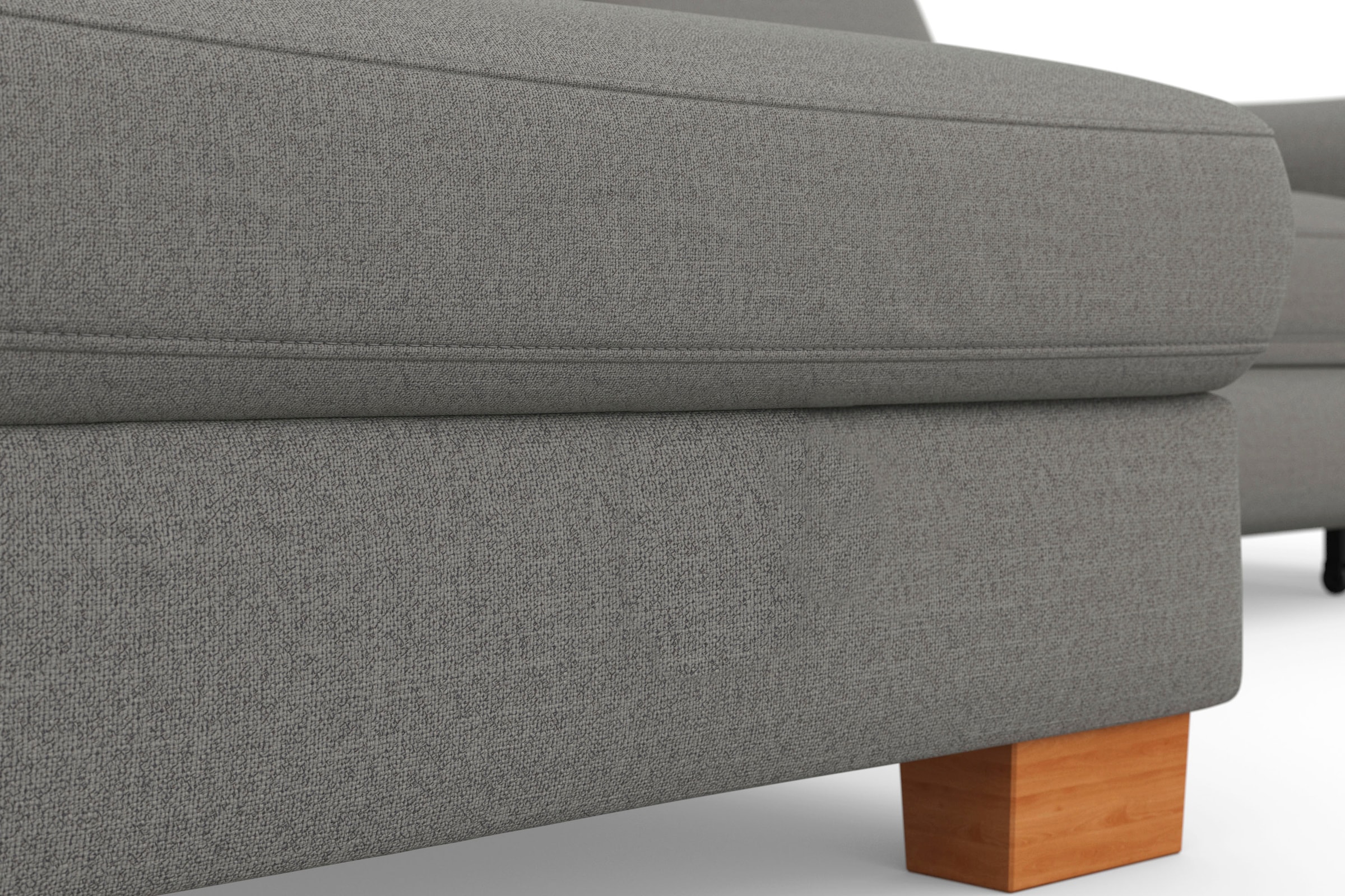 sit&more Canapé d'angle »Dundee L-Form« mit Federkern und Massivholzfüssen, wahlweise mit Kopfteilverstellung