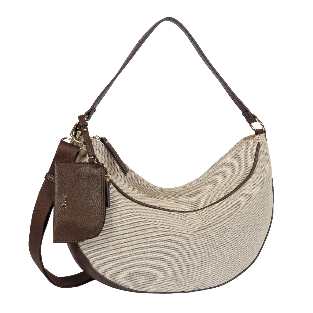 Image of Gabor Hobo "Sibylla" aus Canvas mit edlem Lederimitat, glänzende Metalldetails & Gurtband