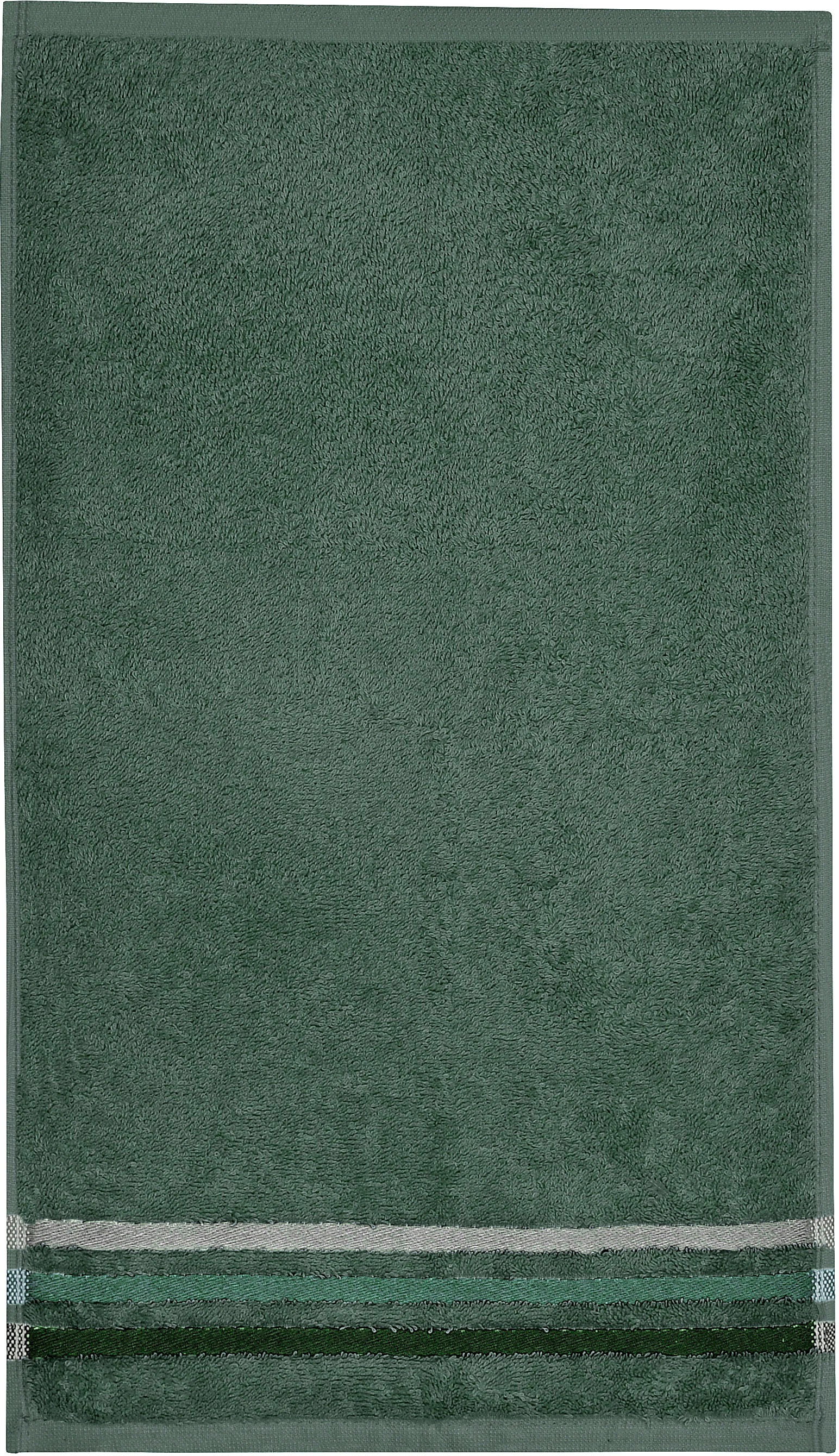 Schiesser Gästehandtücher »Skyline Color im 5er IN GREEN Set«, OEKO-TEX®-zertifiziert (5 by St.), MADE