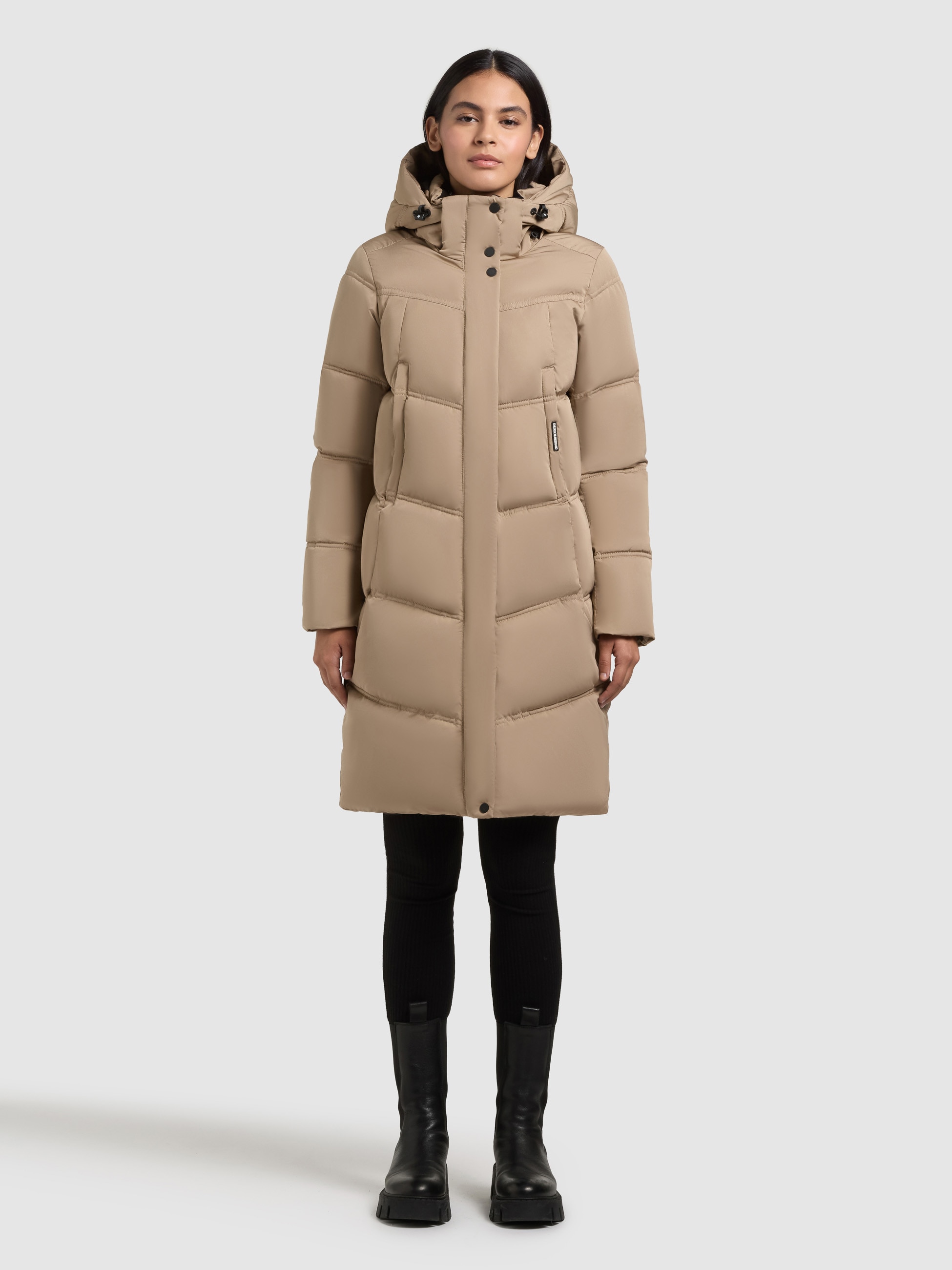 khujo Manteau matelassé »GRAYA2« Windschutzblende mit Magnetverschluss