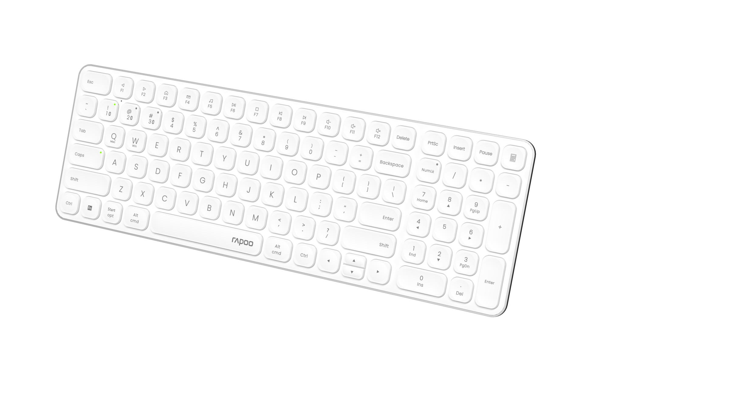 Rapoo Ultra-Slim-Bluetooth-Tastatur »E9310M, Kabellose, ultraflache Multi-Mode-Tastatur, QWERTZ«, (Fn-Tasten-Multimedia-Tasten-Ziffernblock)