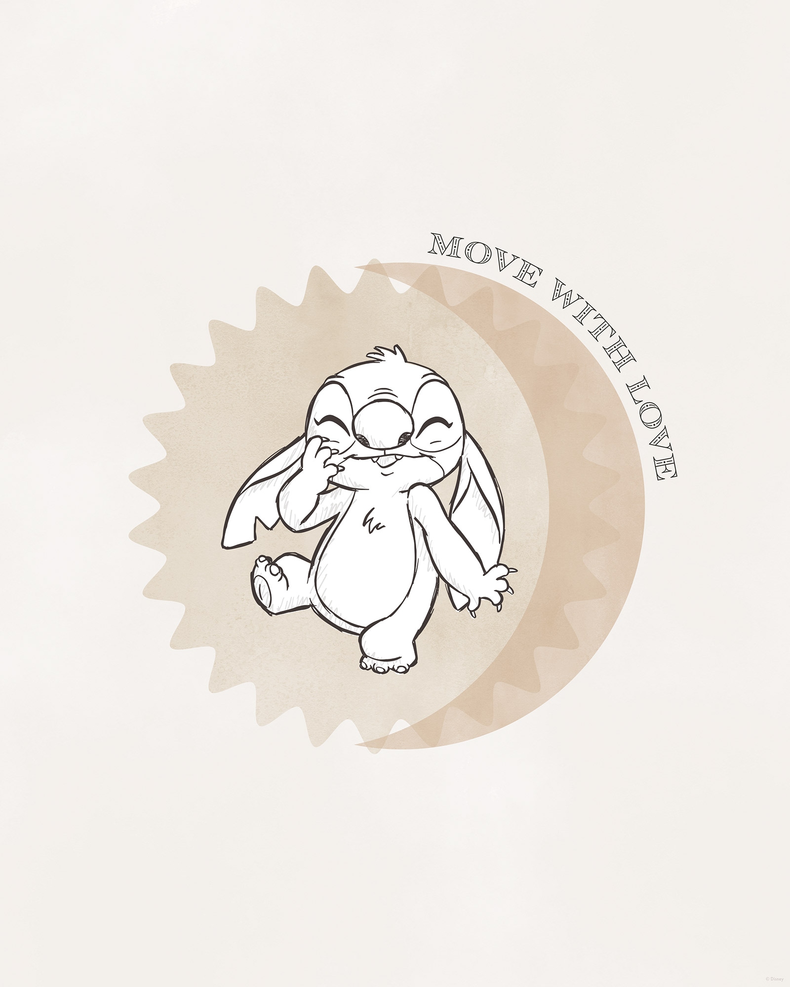 Komar Wandbild »Disney Lilo and Stitch Move with Love« Disney Set, 1 Stk. tlg. 40 x 50 cm (Breite x Höhe) - Kinderzimmer, Dekoration