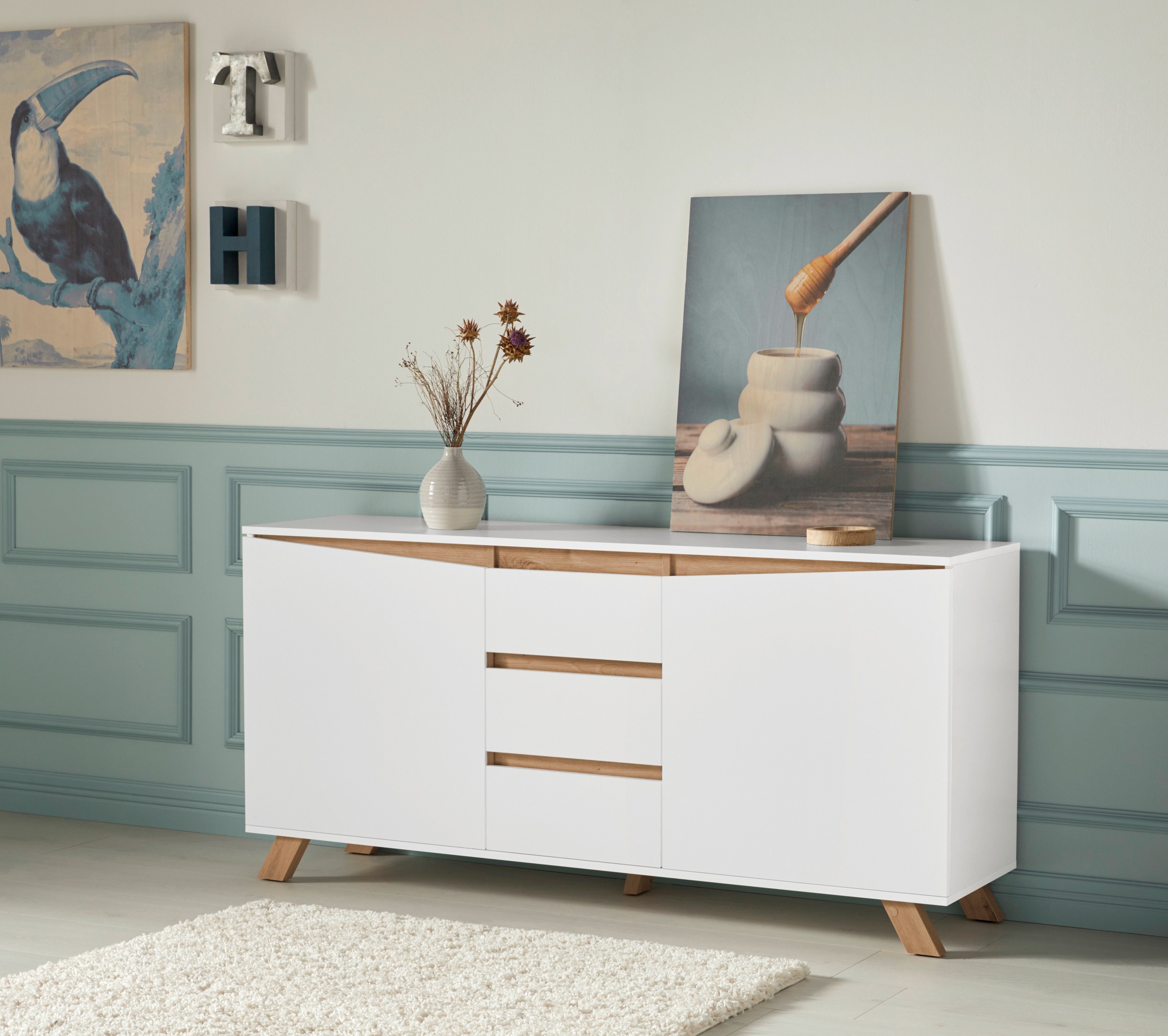 Image of Homexperts Sideboard »Vicky«, Breite 160 cm oder 180 cm, in matt weiss bei Ackermann Versand Schweiz