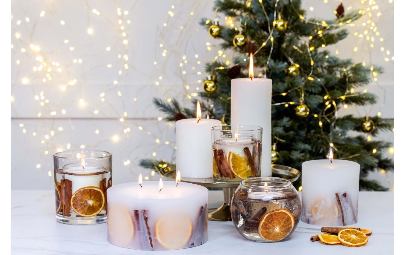 Stoneglow Bougie parfumée »Festive Wishes rund«