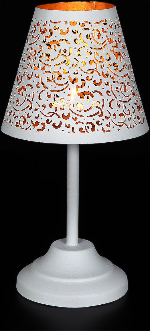 Image of Ambiente Haus Teelichthalter "Teelicht-Lampe in Weiss - (H) 24 cm"