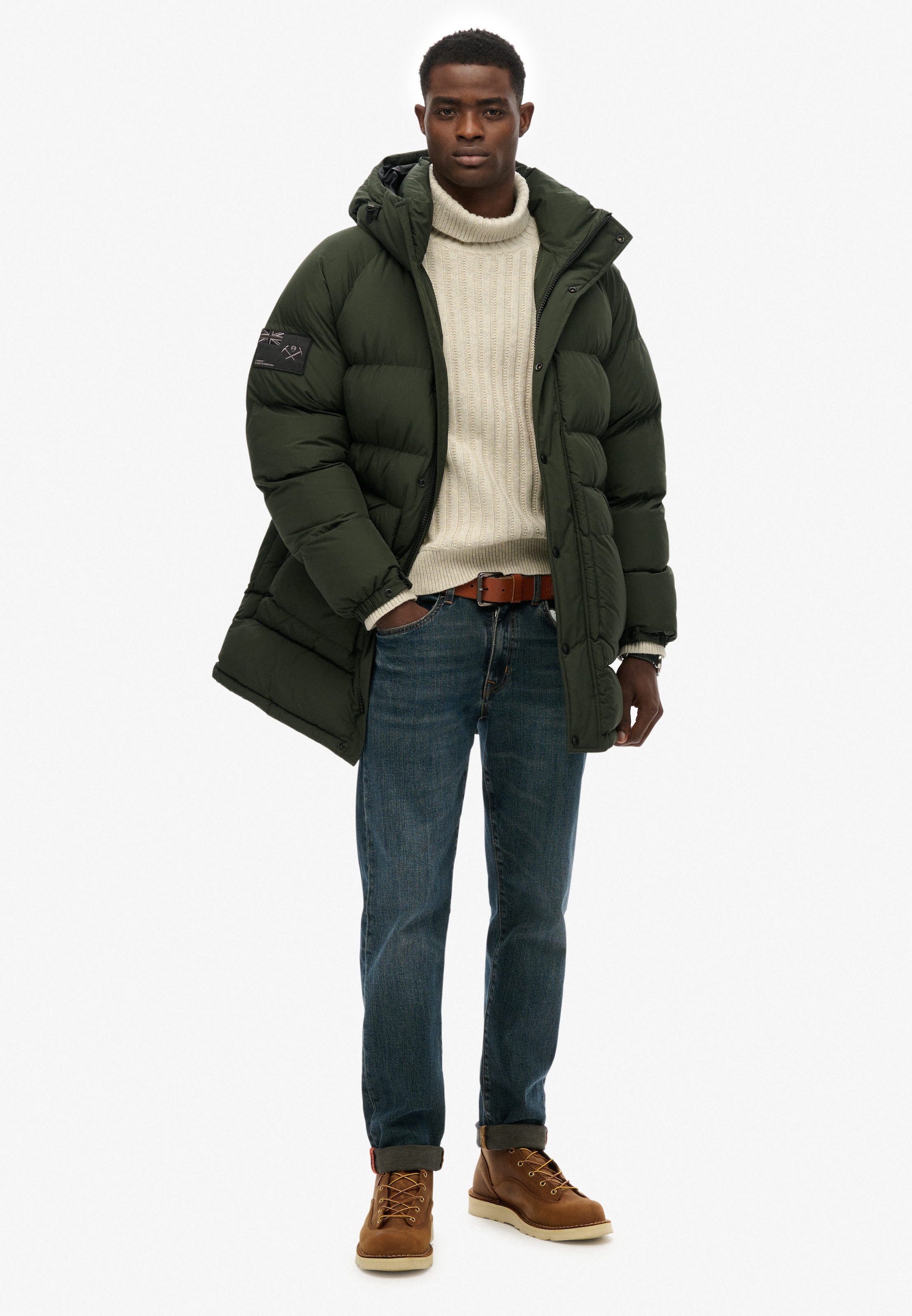 Superdry Steppjacke »XPD LONGLINE BAFFLE PARKA«, mit Kapuze