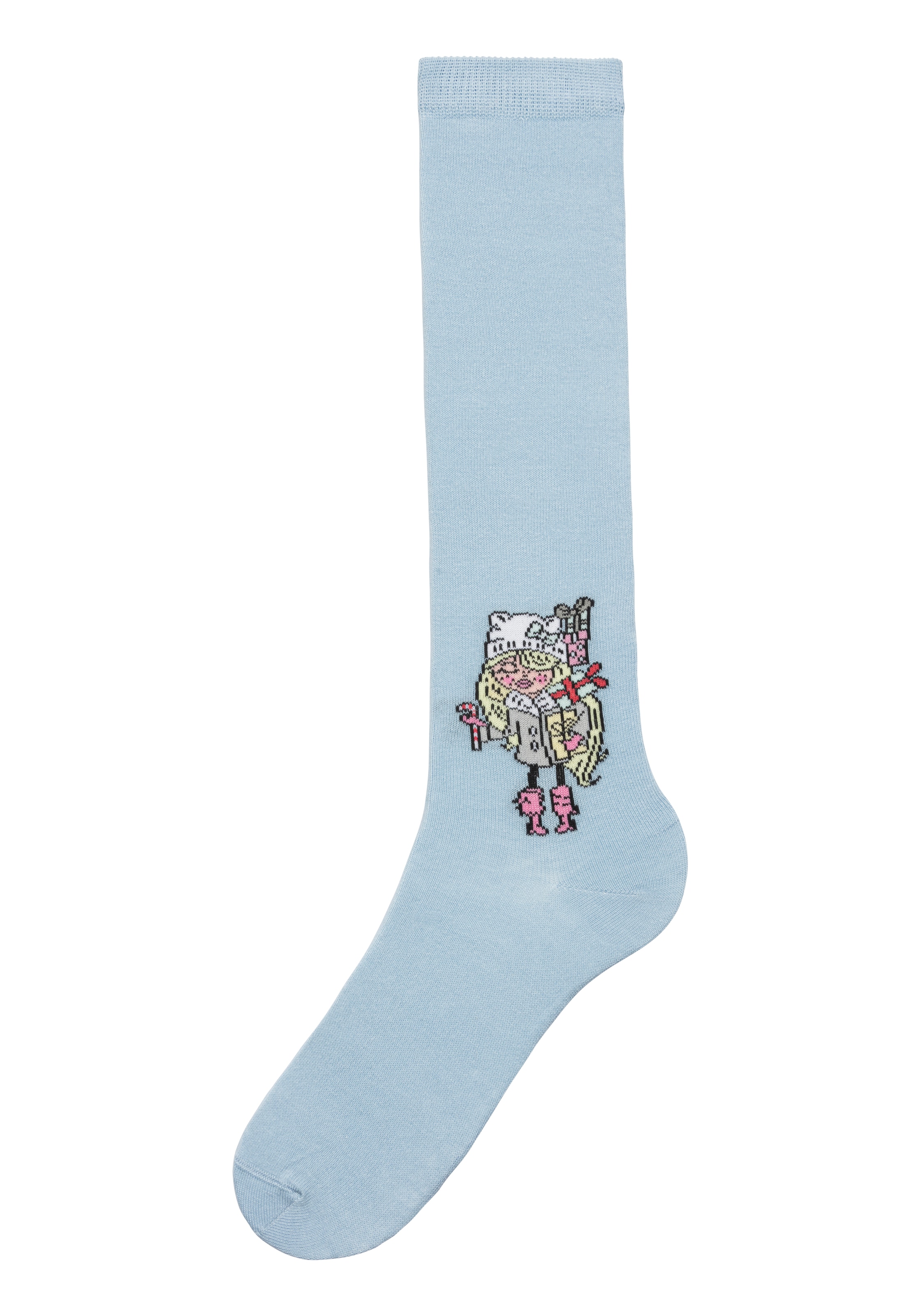 H.I.S Kniestrümpfe, (Packung, 5 Paar), mit eingestricktem Motiv