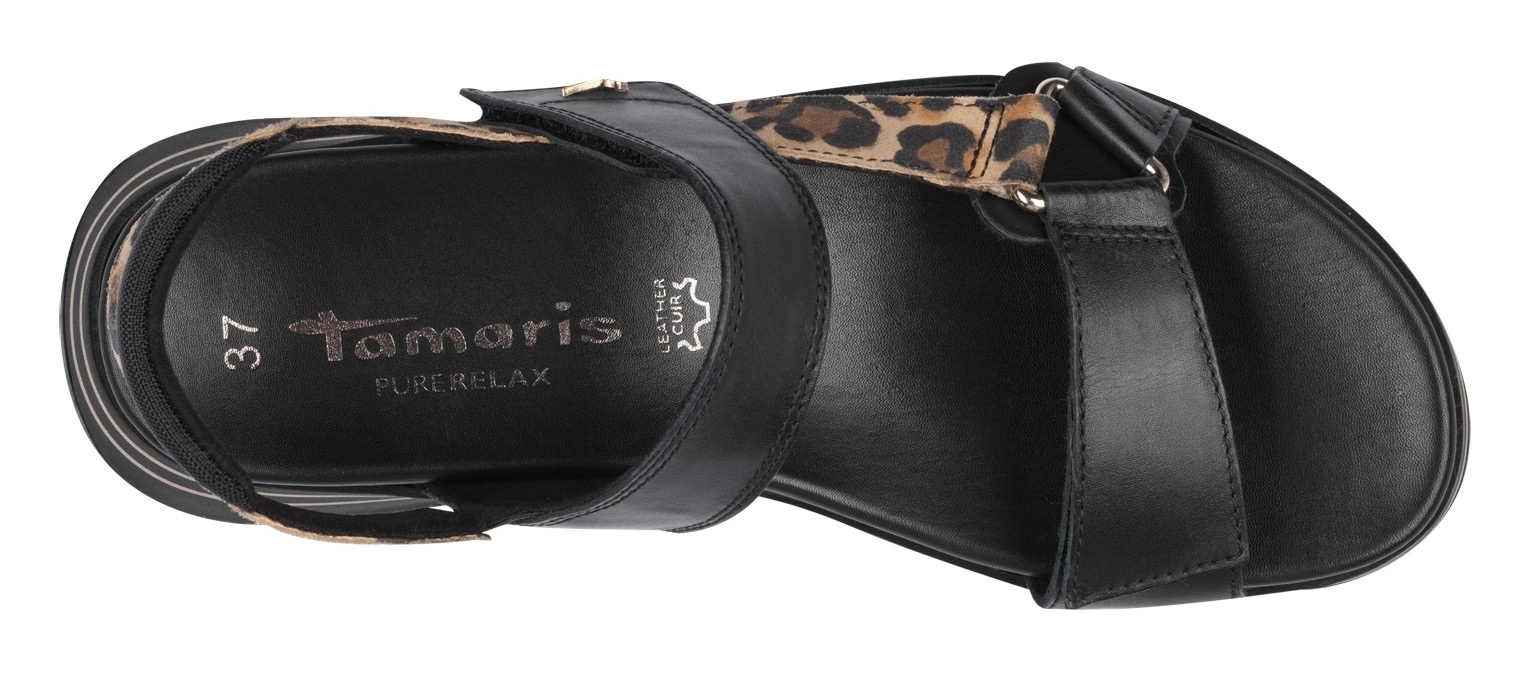 Tamaris Sandales compensées  , Trekkingsandale, Riemchensandale mit verstellbaren Klettverschlüssen