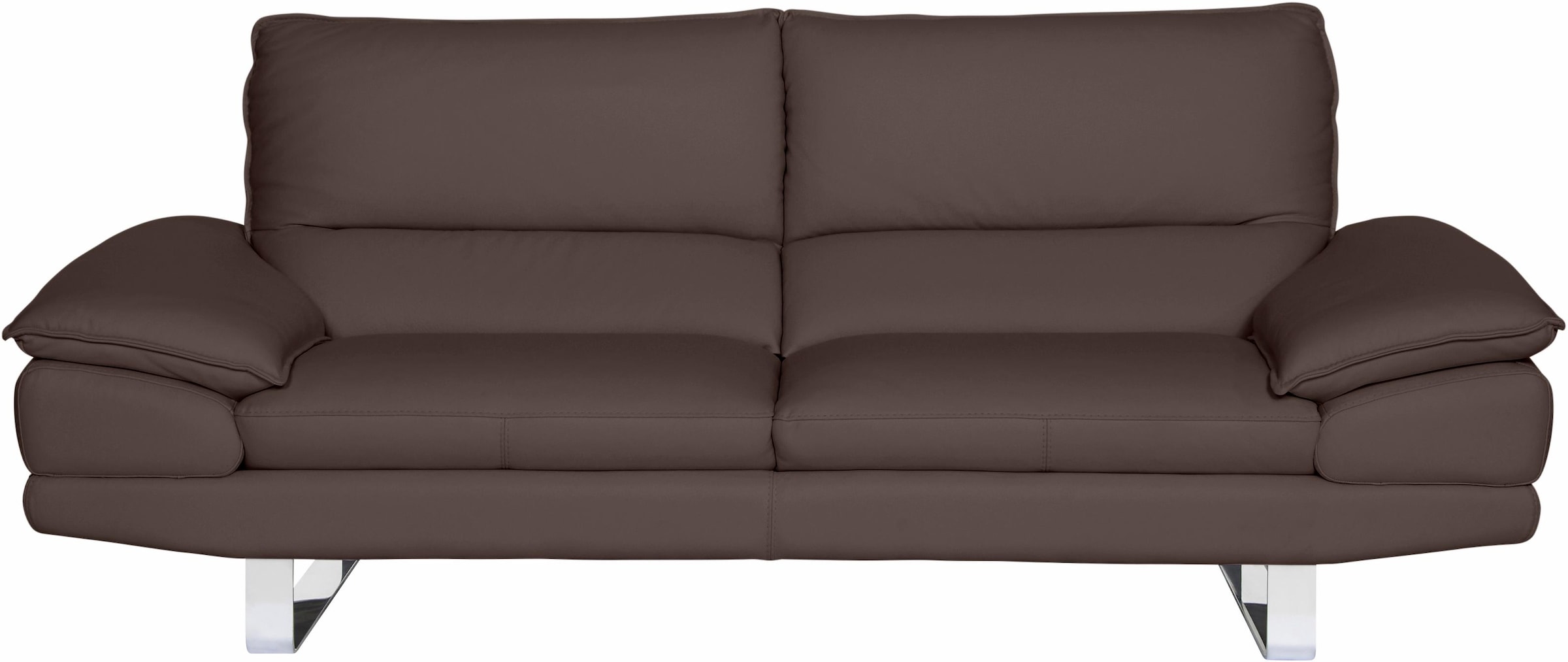 CALIA ITALIA 3-Sitzer »Dave, Sitzkomfort der Extraklasse, tolle Details«, Designsofa auf Kufenfuss, in zwei Lederqualitäten