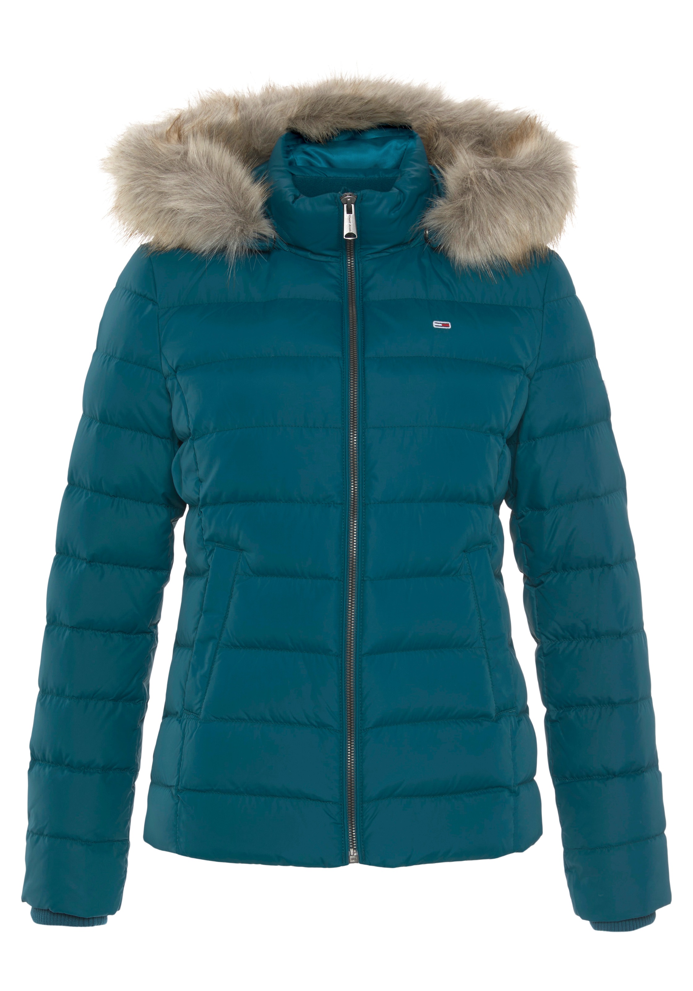 Tommy Jeans Daunenjacke »TJW BASIC HOODED DOWN JACKET«, mit Kapuze, mit Fellimitat an... kaufen