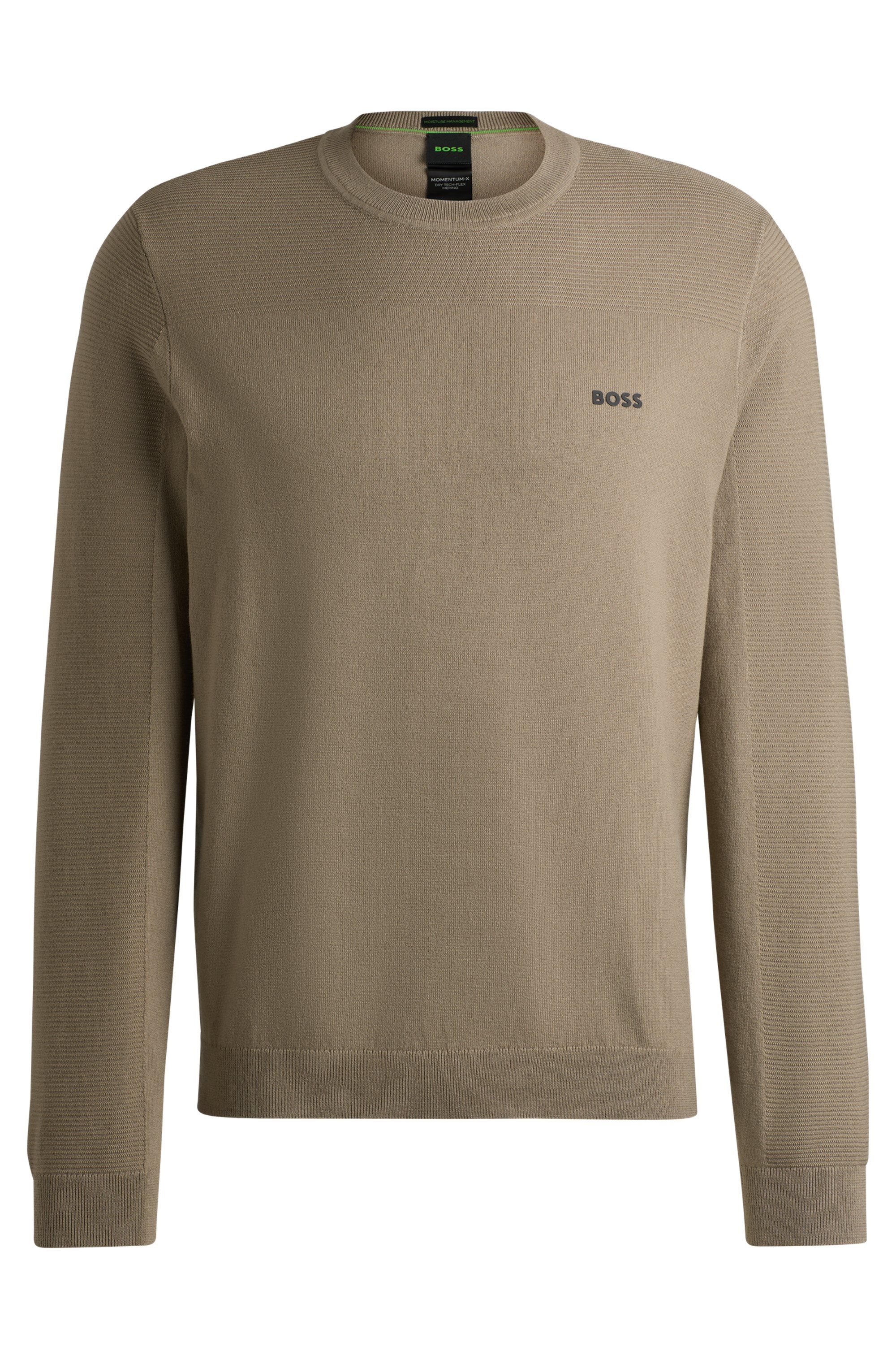 BOSS GREEN Strickpullover »Momentum-X CN«, mit Schurwolle