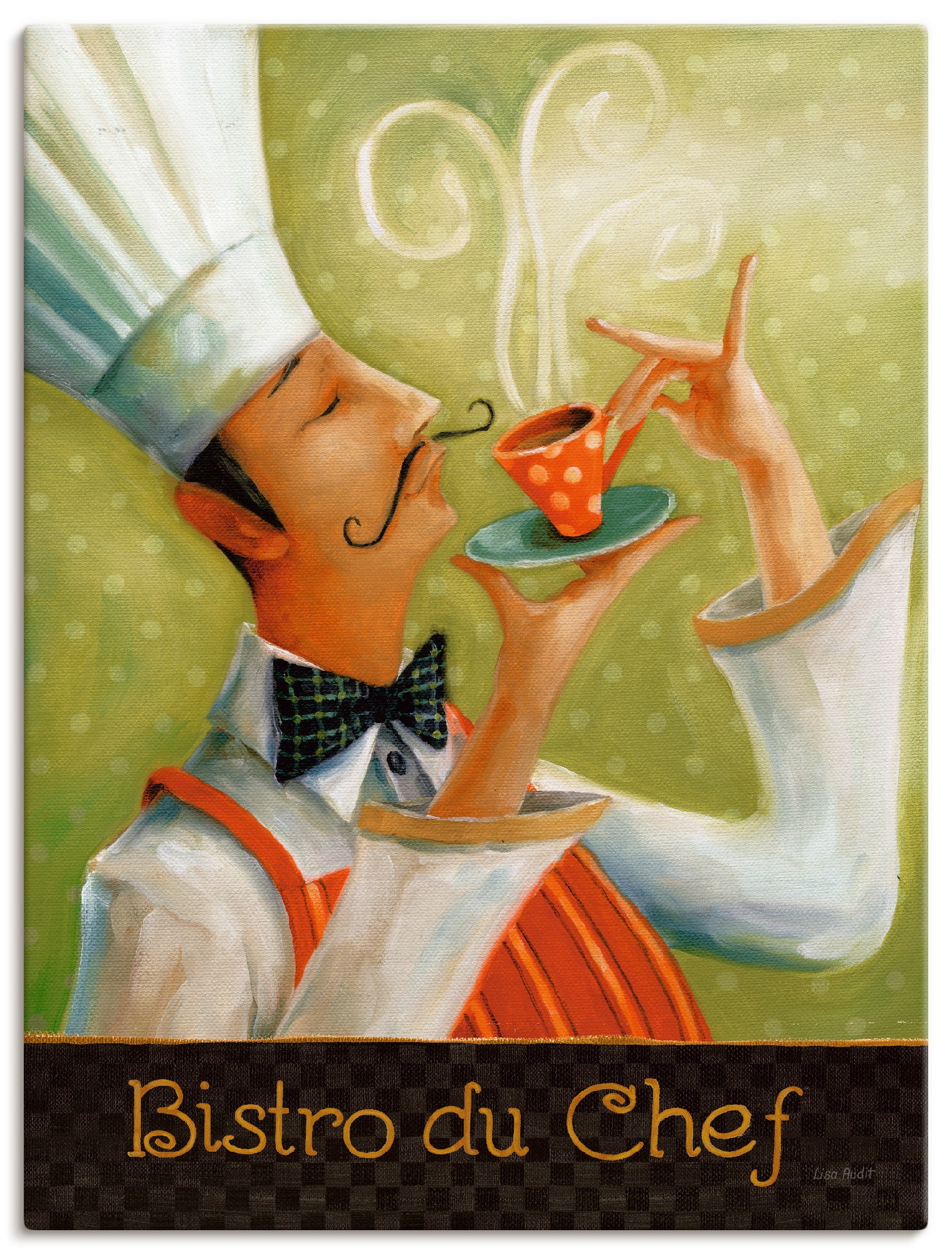 Image of Artland Wandbild »Cafe Moustache I«, Getränke, (1 St.), in vielen Grössen & Produktarten -Leinwandbild, Poster, Wandaufkleber / Wandtattoo auch für Badezimmer geeignet bei Ackermann Versand Schweiz