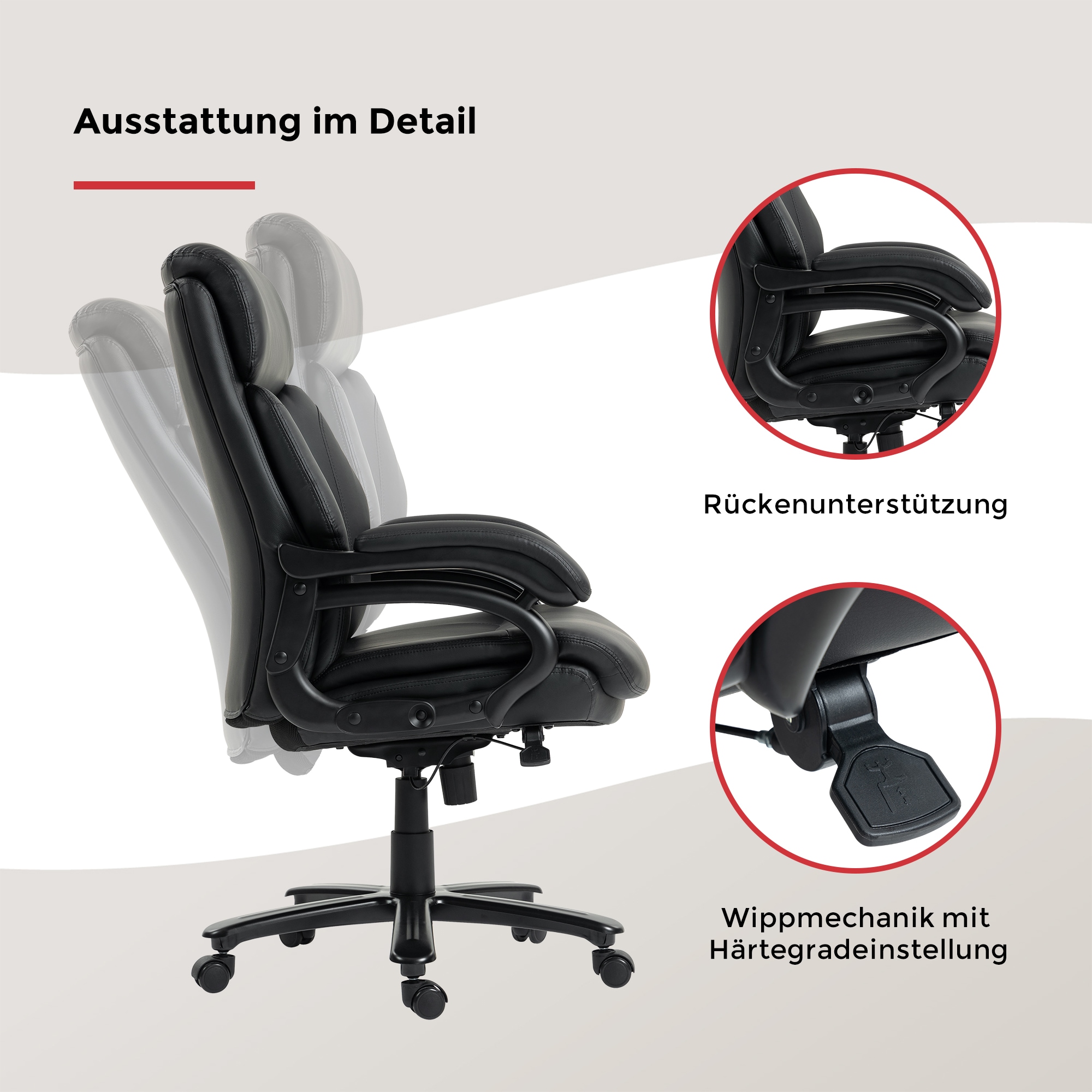 Duo Collection Fauteuil de direction »Ennio« () Ressort, jusqu'à 180kg