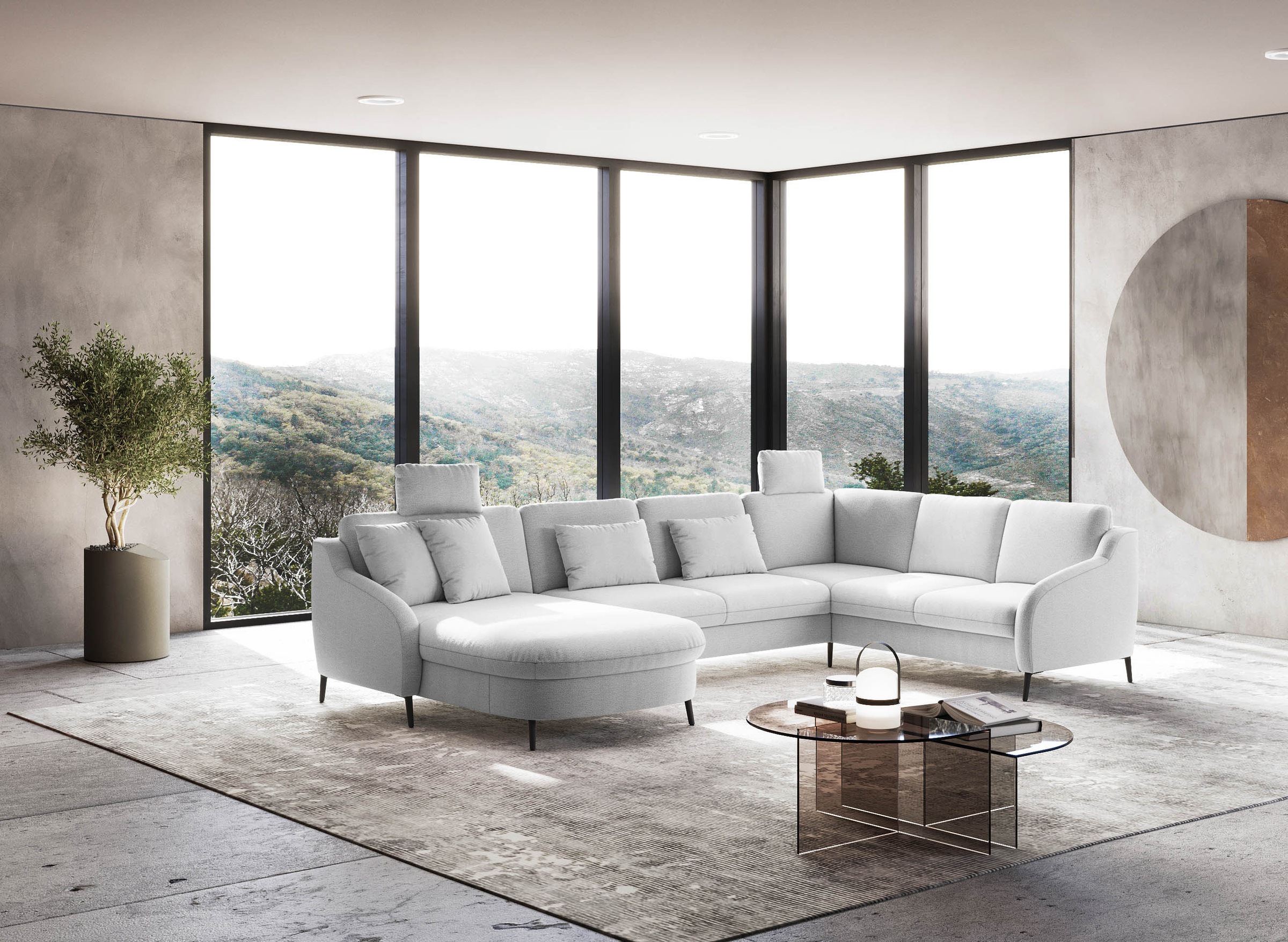 sit&more Wohnlandschaft »Soul U-Form«, wahlweise mit Bettfunktion und Bettkasten oder Schubkasten