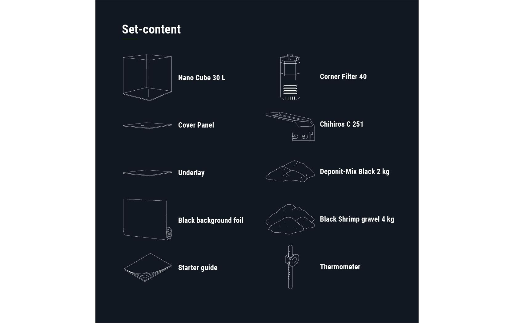 DENNERLE Aquarien-Set »Nano Cube Complete, 30 l« Mini Aquarium Komplettset