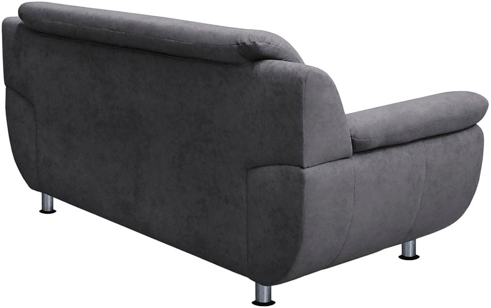 TRENDMANUFAKTUR 3-places »Rondo 207 cm, 3-Sitzer, komfortabel, Federkern optional, Chromfüsse« au choix avec ressorts, housses faciles d'entretien, notre prix bas permanent