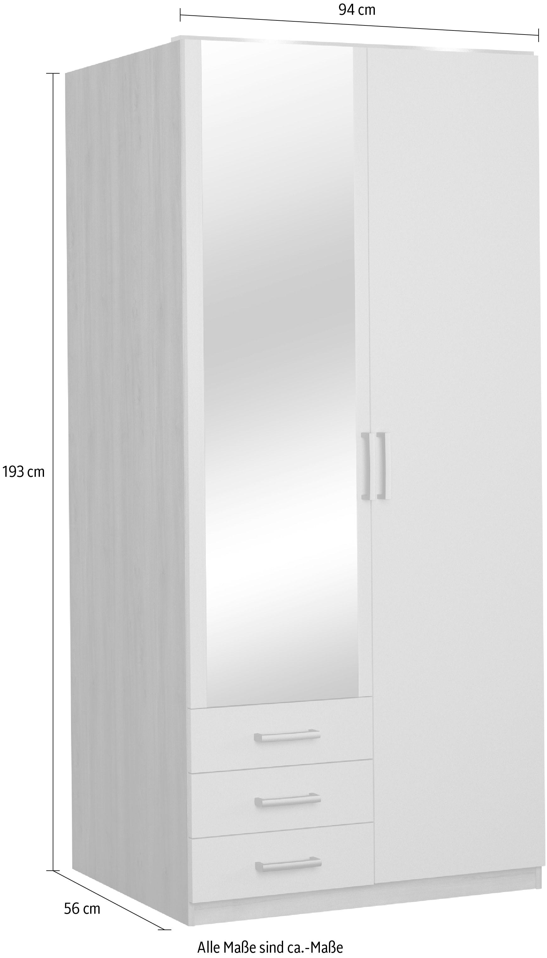 priess Kleiderschrank »Amsterdam« mit oder ohne LED-Beleuchtung