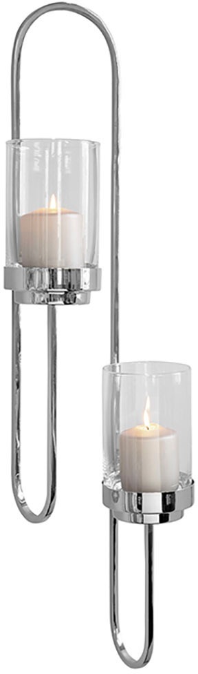 Image of Fink Wandkerzenhalter »SAXON, silberfarben«, (1 St.), Kerzen-Wandleuchter, Kerzenhalter, Kerzenleuchter hängend, Wanddeko, handgefertigt, aus Metall, verschiedene Grössen erhältlich, dekorativ im Esszimmer & Wohnzimmer bei Ackermann Versand Schweiz