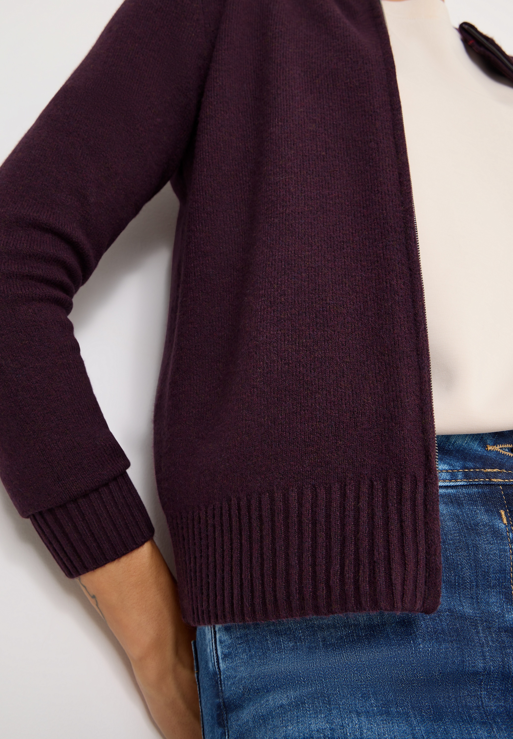 Cecil Cardigan mit Rippbündchen