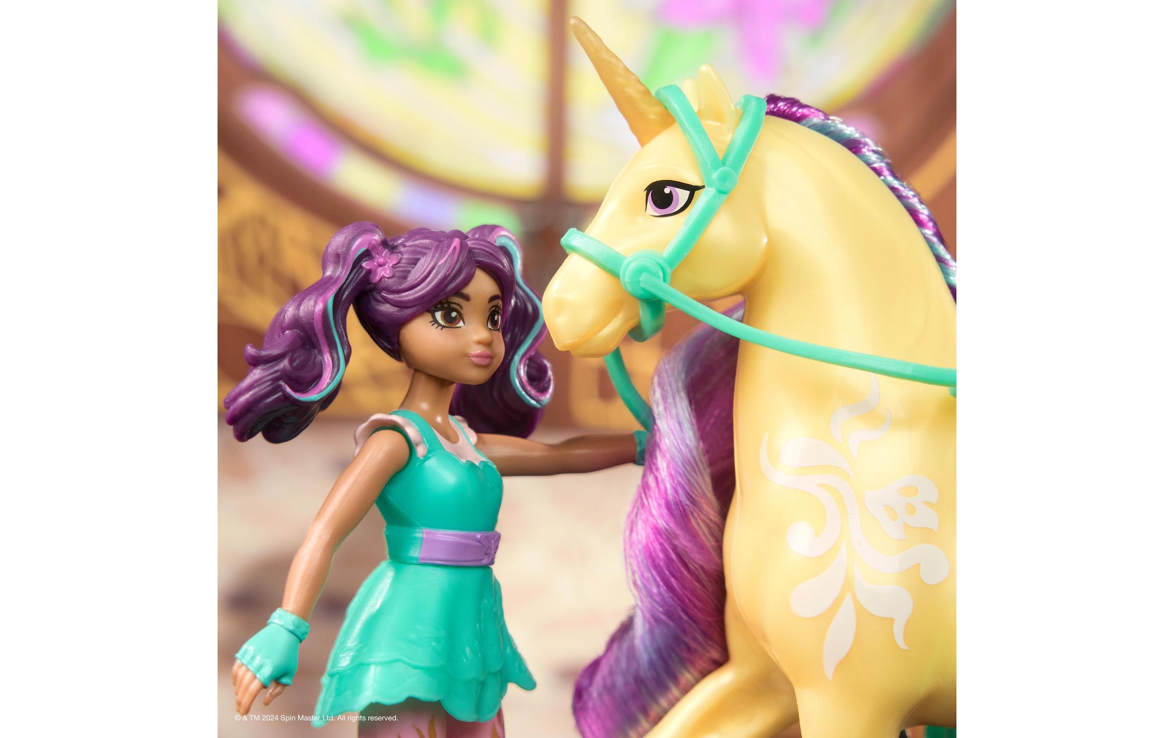 Anziehpuppe »Spinmaster Unicorn Academy Ava Doll & Leaf Unicorn«
