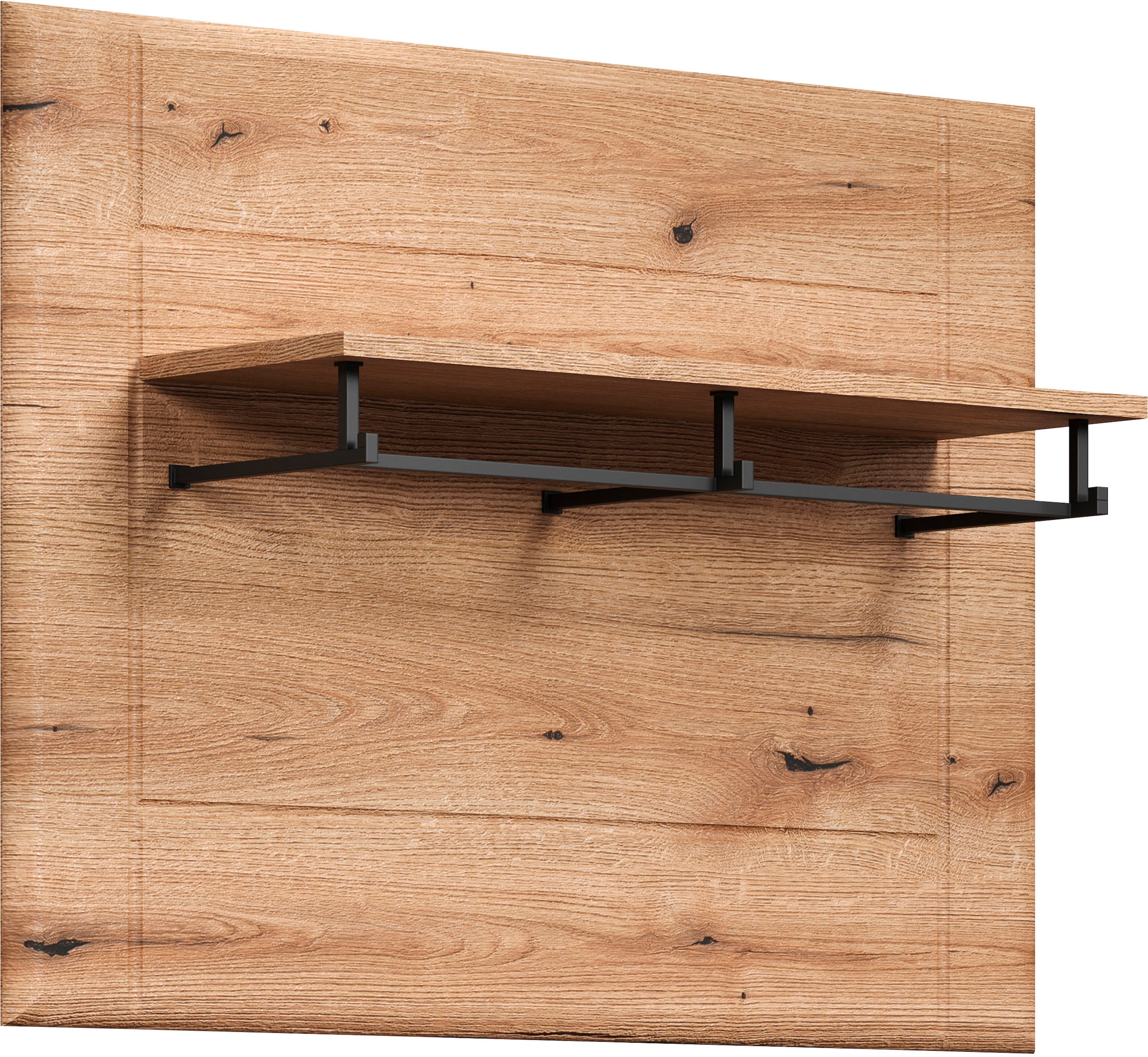 INOSIGN Wandboard »Graz«, (Packung, 1 St.), Masse (B/H/T in cm): (91/70/26) - Farbe: Weiss Hochglanz und Eiche