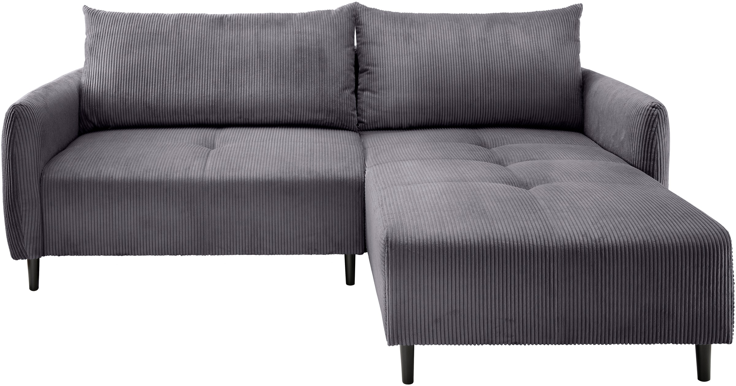 INOSIGN Ecksofa »Mara, L-Form, aktueller Cord Bezug und tolle Farben, schmale Armlehnen«, whlw. mit Bettfunktion,Recamiere links/rechts montierbar, Breite 238cm
