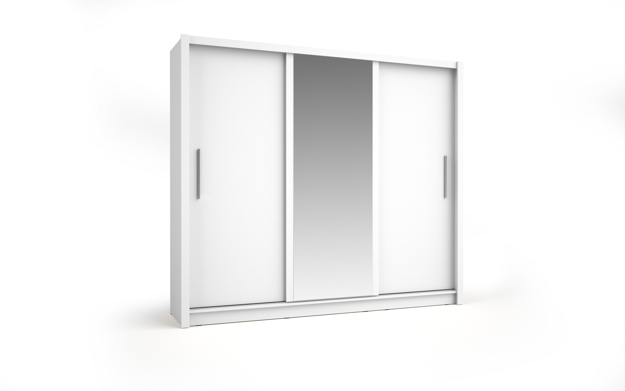 Home affaire Kleiderschrank »BELAVIEN Schwebetürenschrank mit 15 Fächer, Kleiderstange und Spiegel« Garderobe mit 3 Schwebetüren und Spiegel, Masse B/T/H: 247,8/61,6/215