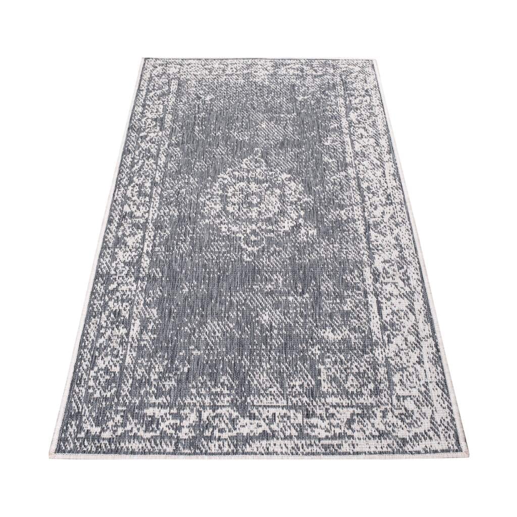 Carpet City Outdoorteppich »DUO RUG 5577« rechteckig 5 mm Höhe Wendeteppich Wetterfest In- & Outdoor, Balkon, Terrasse, Wohnzimmer