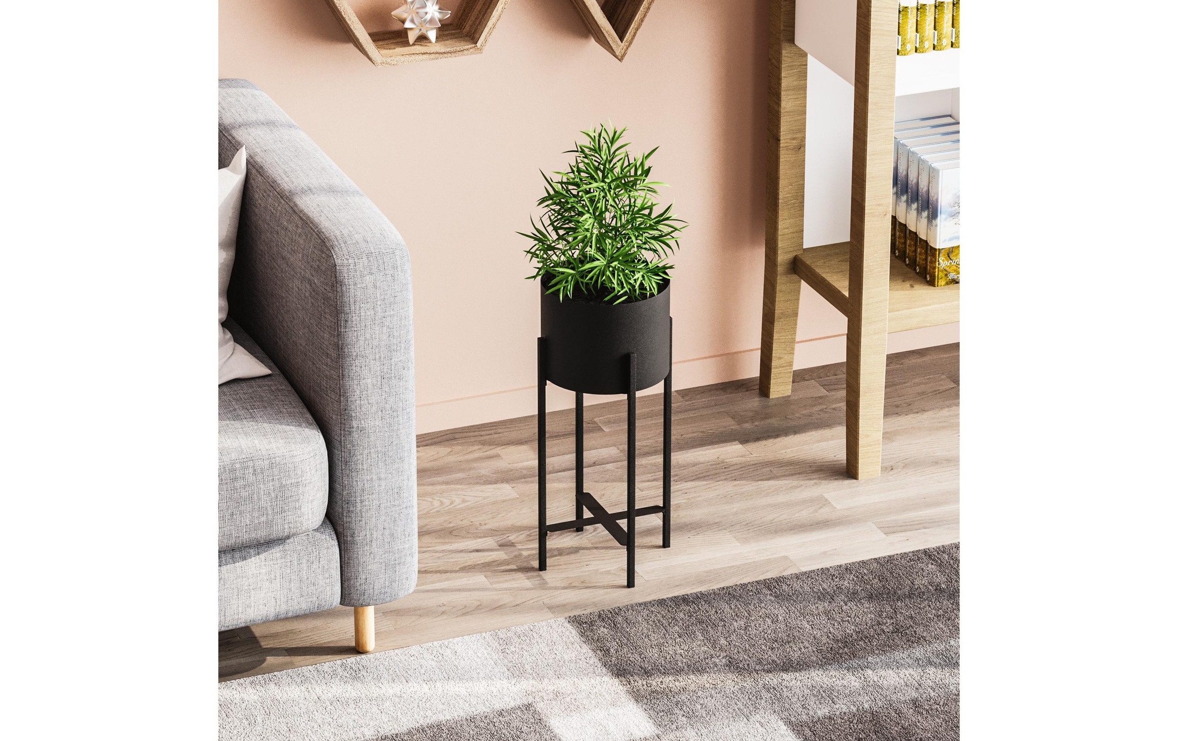 Blumenständer »Wallxpert 23 cm/48 cm, Schwarz«