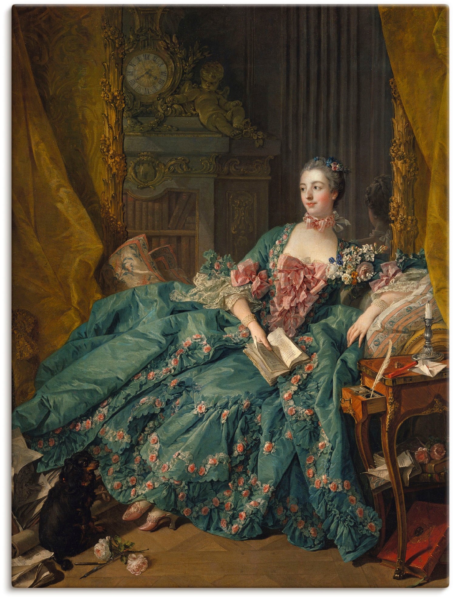 Image of Artland Wandbild "Bildnis der Marquise de Pompadour. 1756" Frau 1 Stk. tlg. als Leinwandbild, Poster in verschied. Grössen