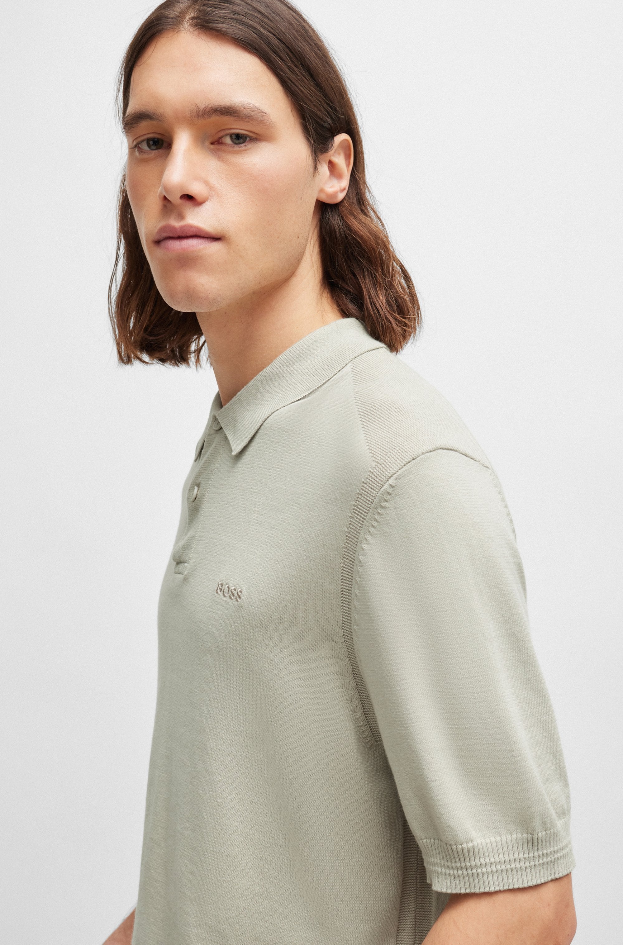 BOSS ORANGE Strickpullover »Asac«, mit Polokragen