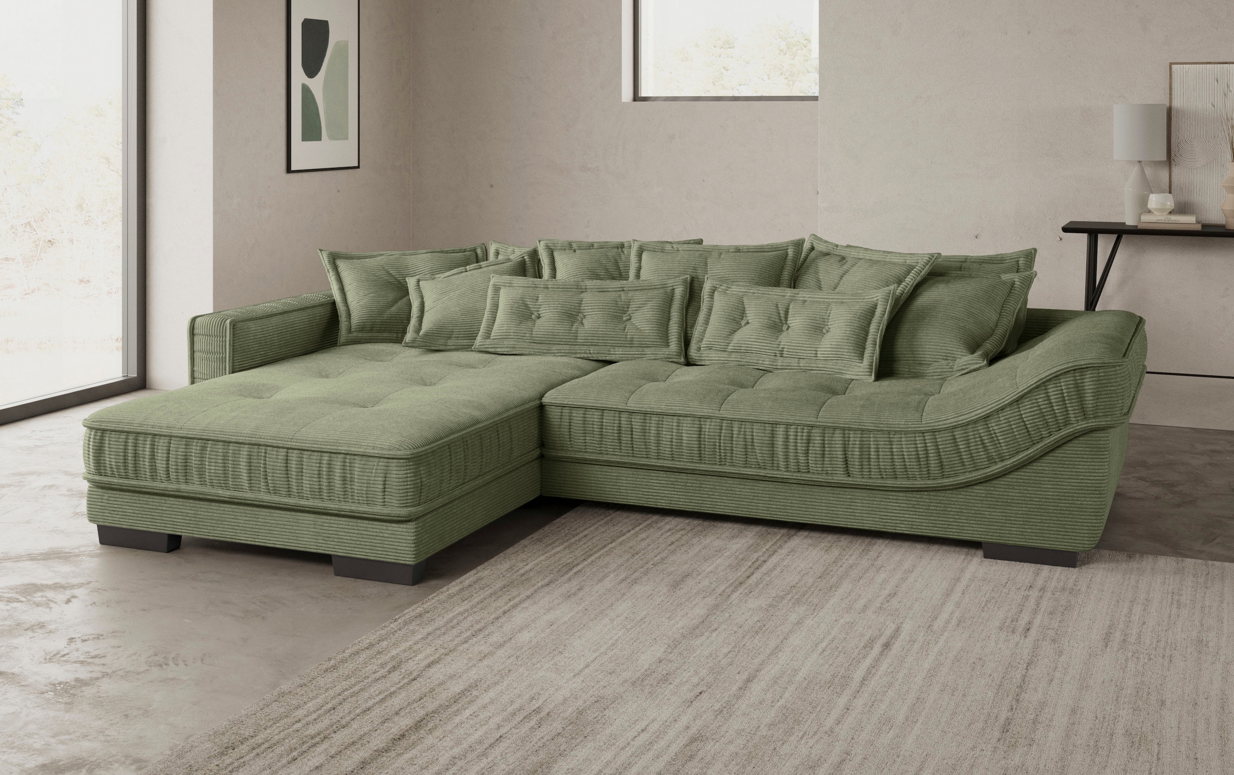Mr. Couch Ecksofa »Diwan II, L-Form«, Wahlweise mit Kaltschaumpolsterung bis 140 kg belastbar